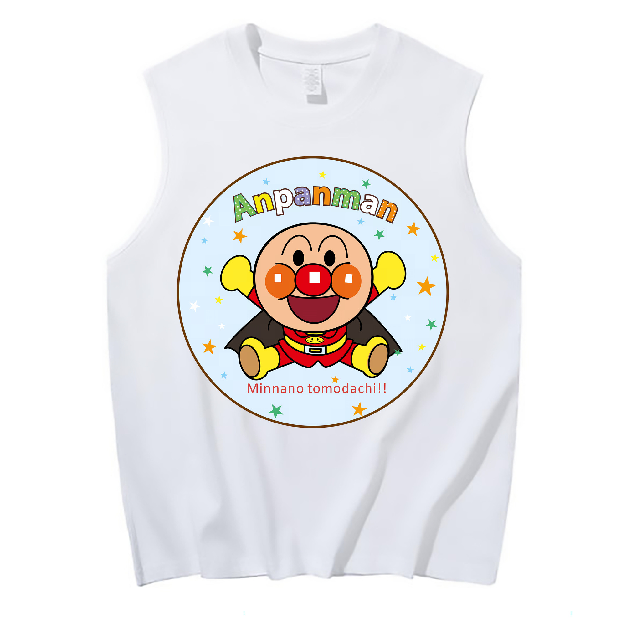 （画像用） アンパンマン Anpanman コットン100％タンクトップ（フロントプリント）