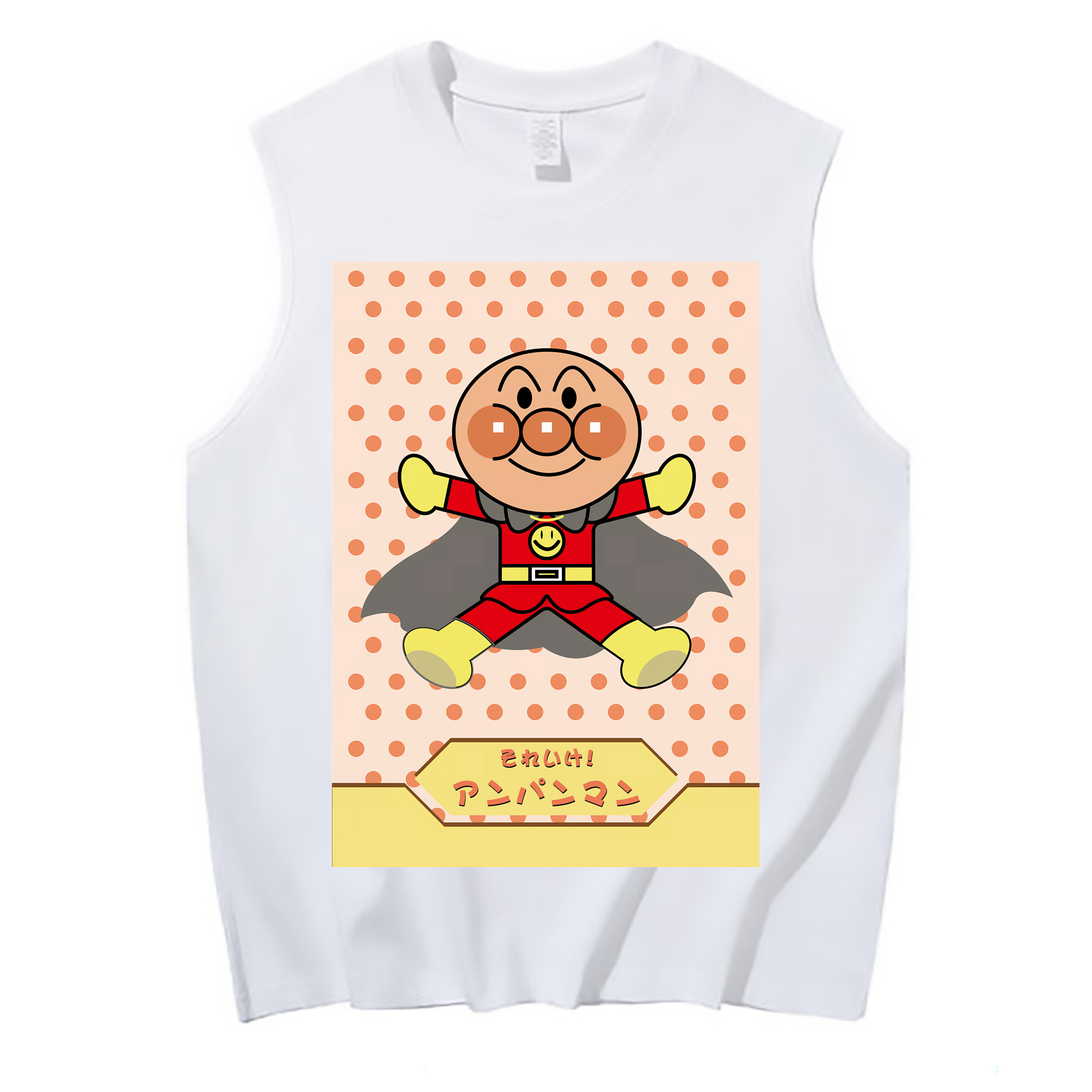 （画像用） アンパンマン Anpanman コットン100％タンクトップ（フロントプリント）