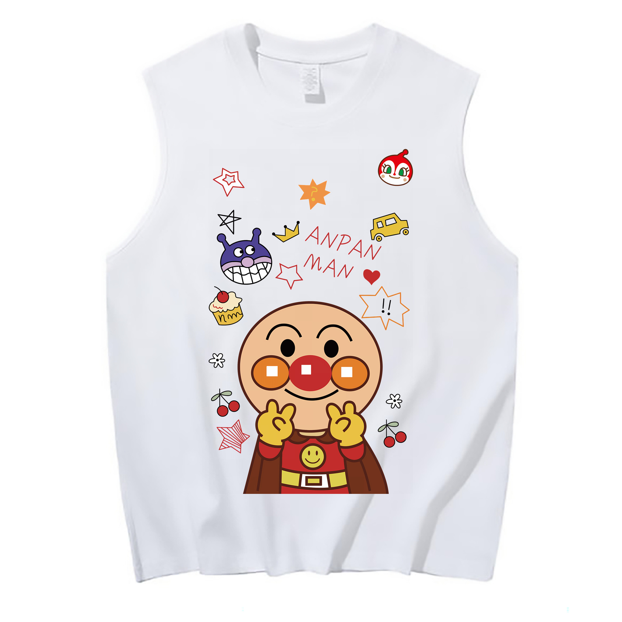 （画像用） アンパンマン Anpanman コットン100％タンクトップ（フロントプリント）