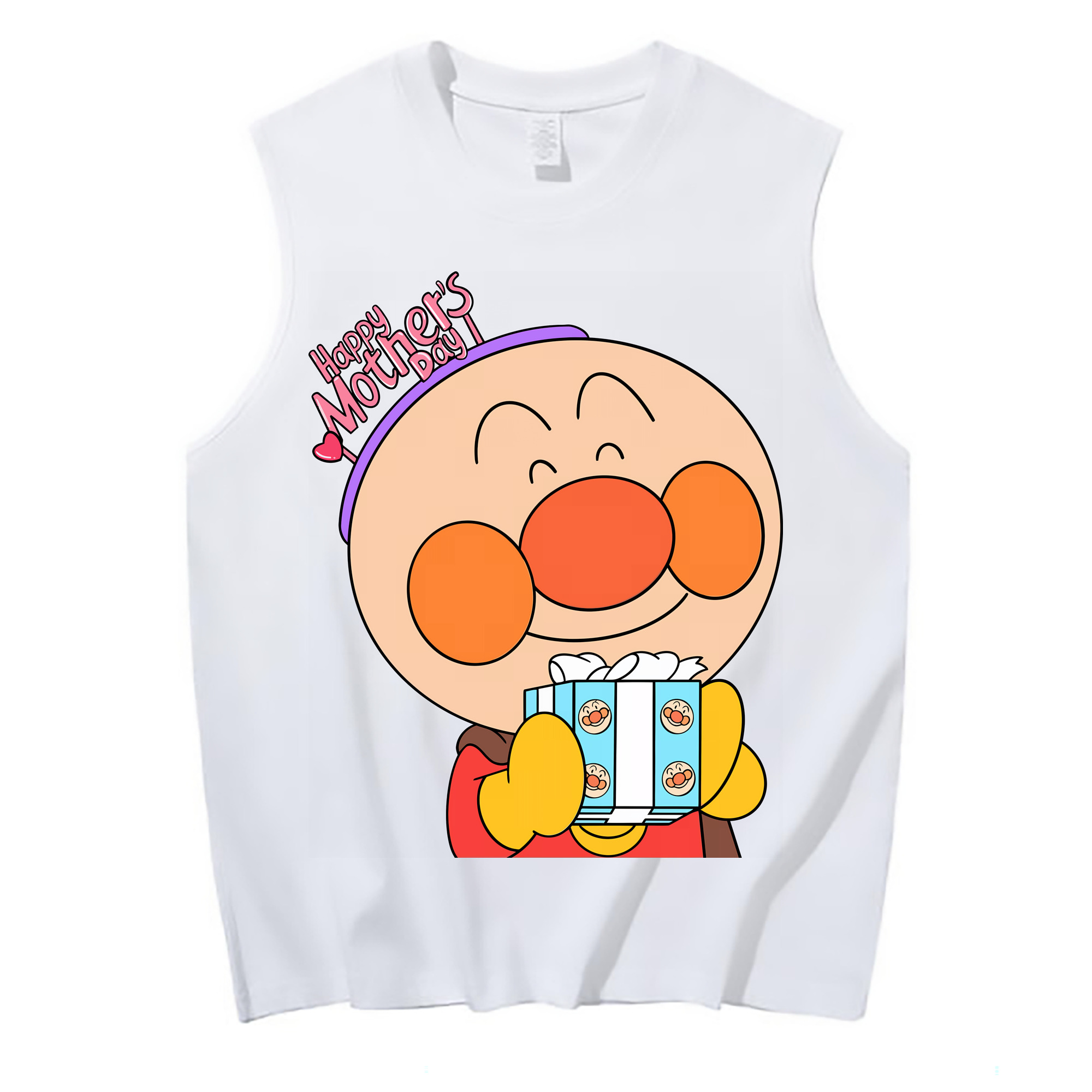 （画像用） アンパンマン Anpanman コットン100％タンクトップ（フロントプリント）