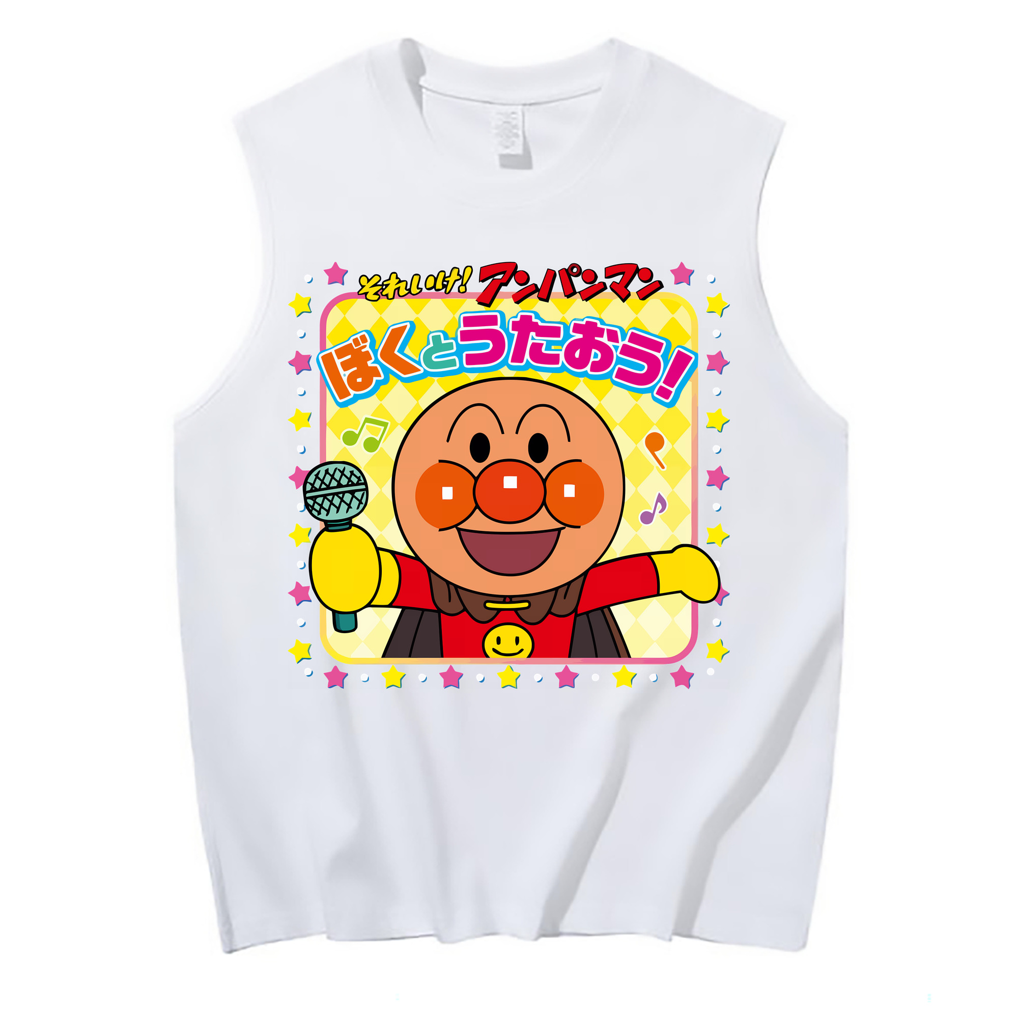 （画像用） アンパンマン Anpanman コットン100％タンクトップ（フロントプリント）