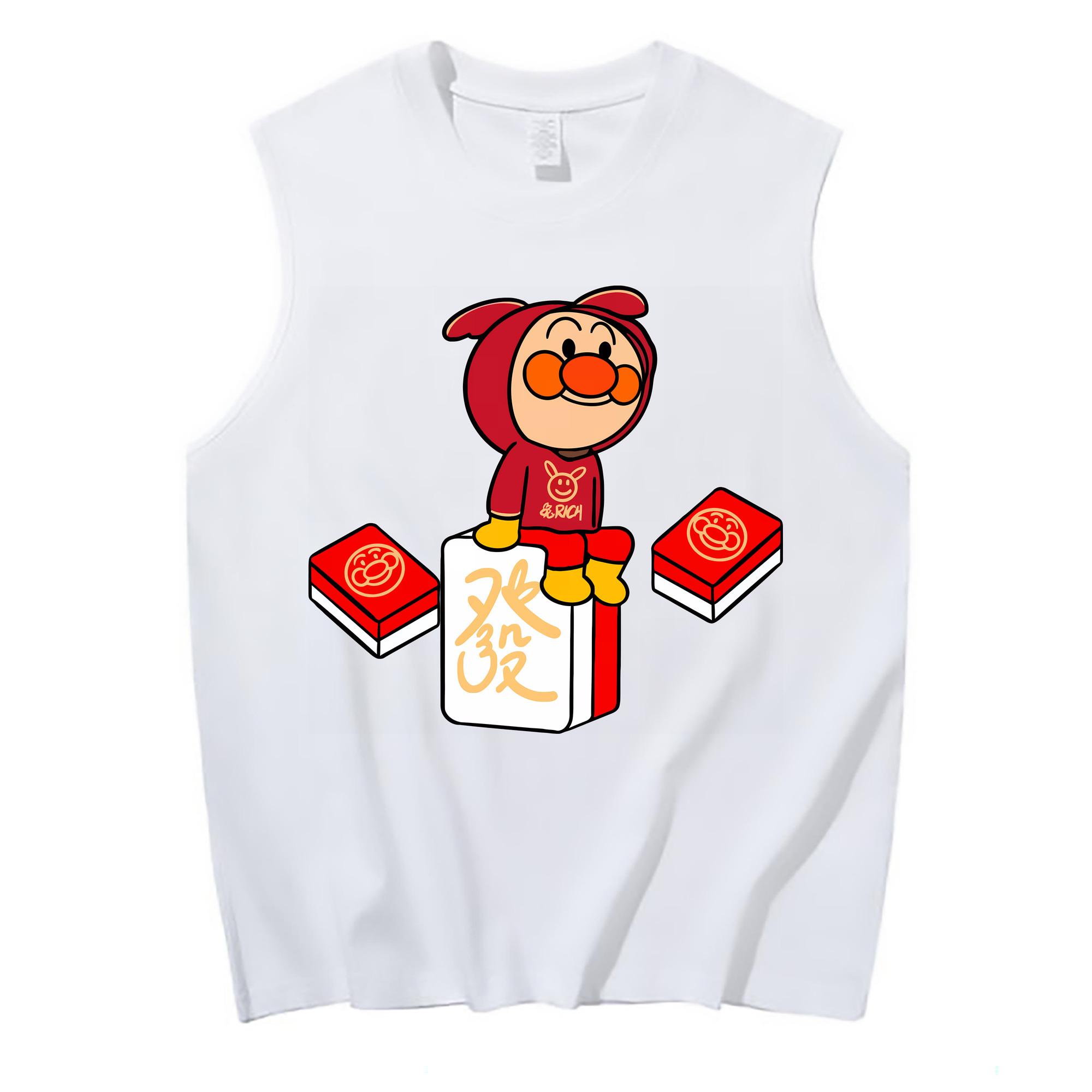 （画像用） アンパンマン Anpanman コットン100％タンクトップ（フロントプリント）