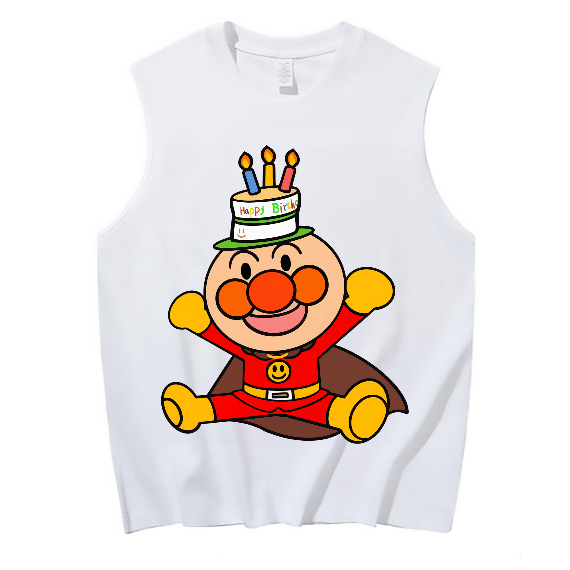 （画像用） アンパンマン Anpanman コットン100％タンクトップ（フロントプリント）