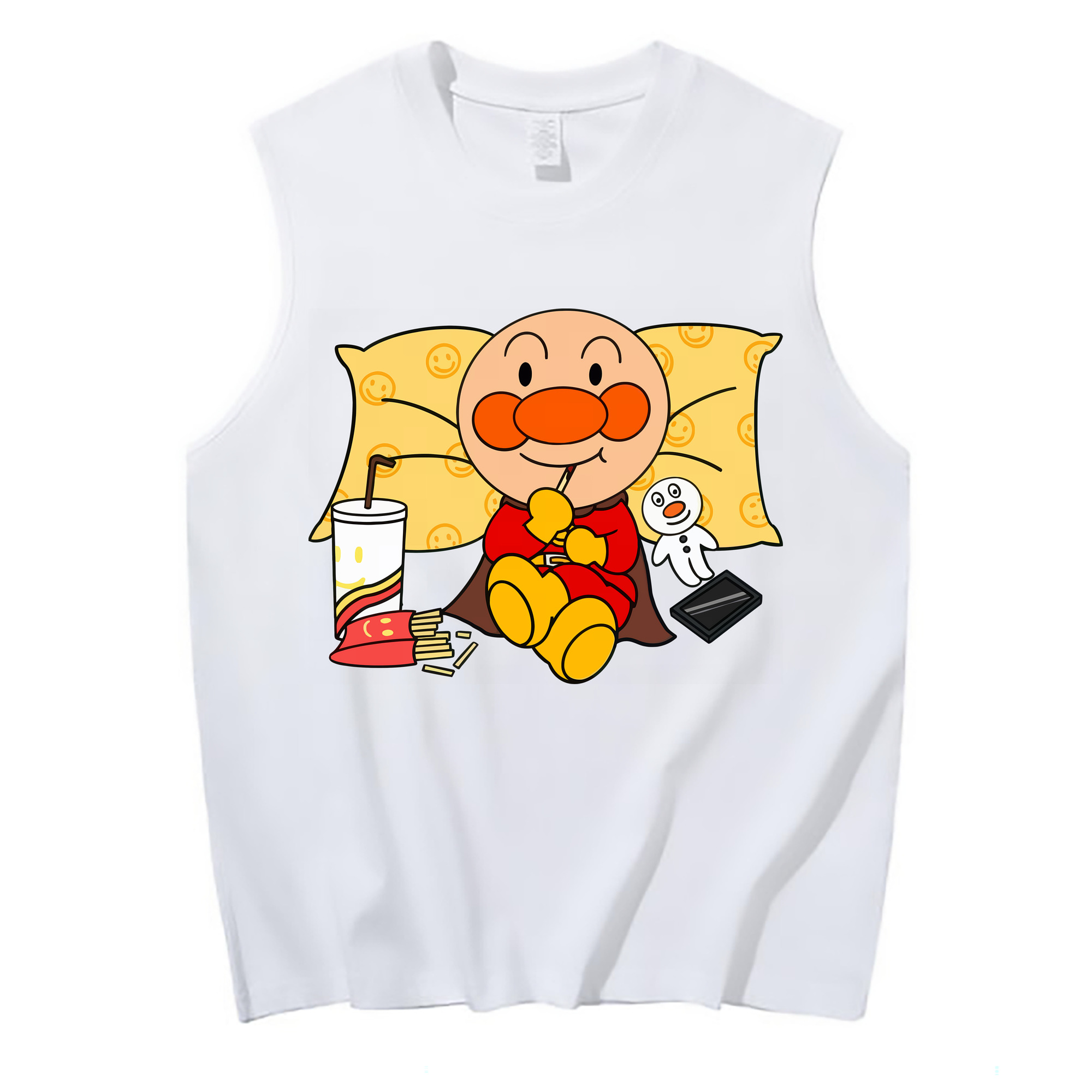 （画像用） アンパンマン Anpanman コットン100％タンクトップ（フロントプリント）
