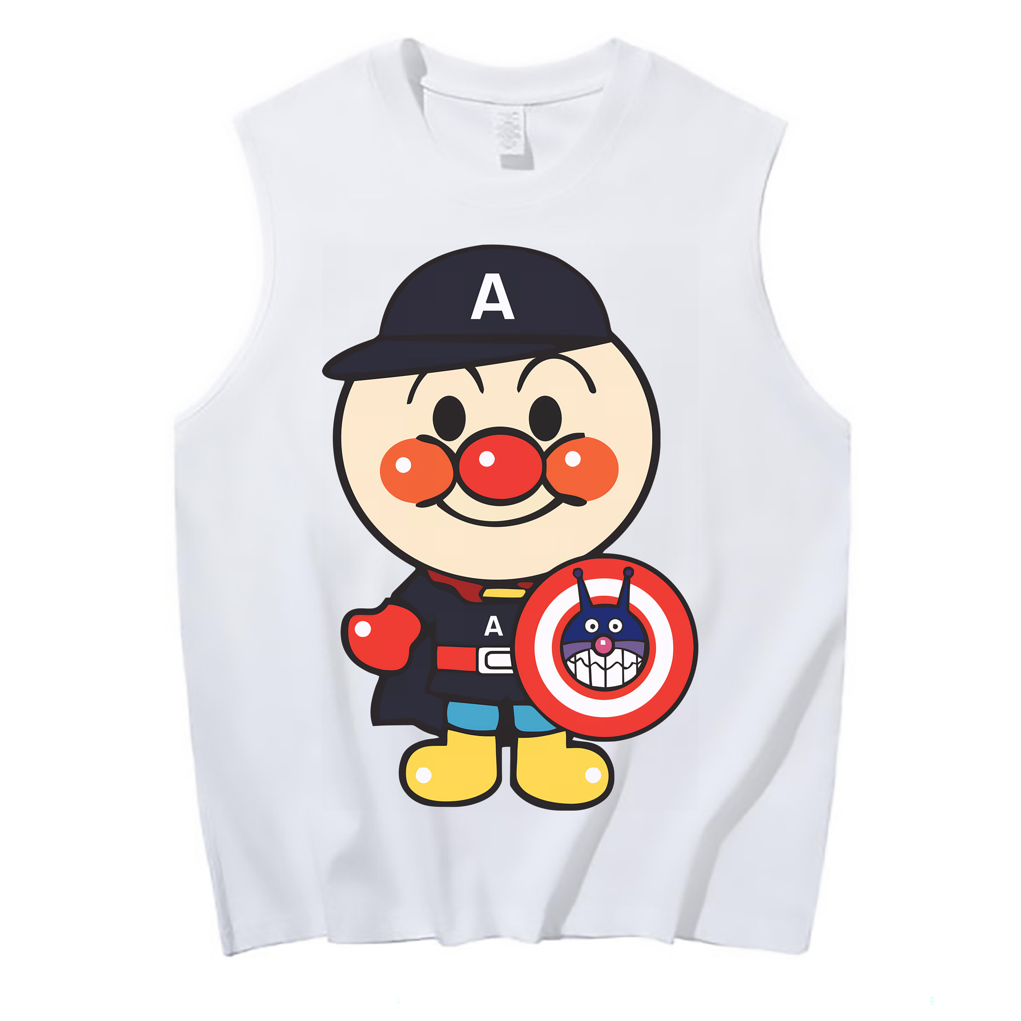 （画像用） アンパンマン Anpanman コットン100％タンクトップ（フロントプリント）