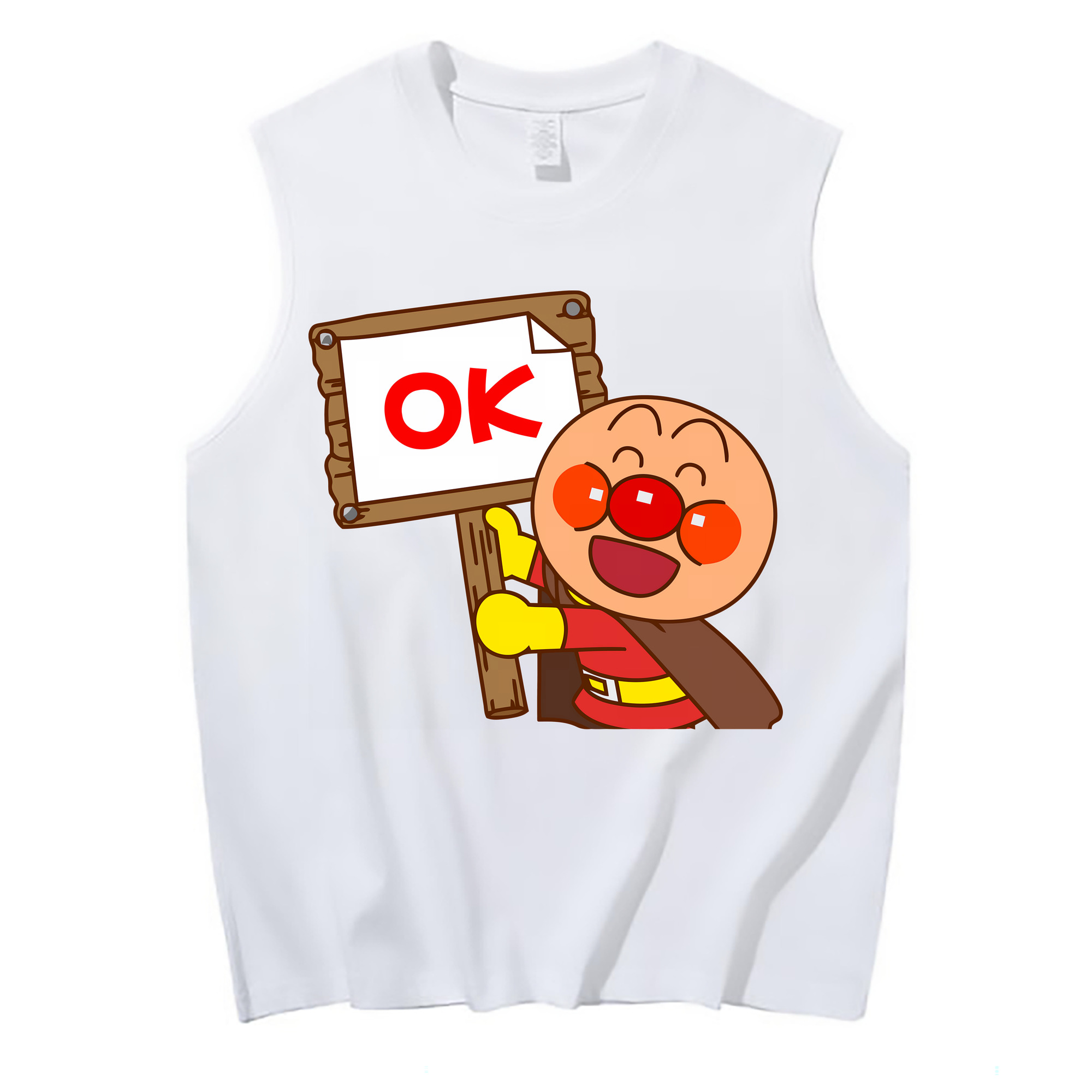 （画像用） アンパンマン Anpanman コットン100％タンクトップ（フロントプリント）