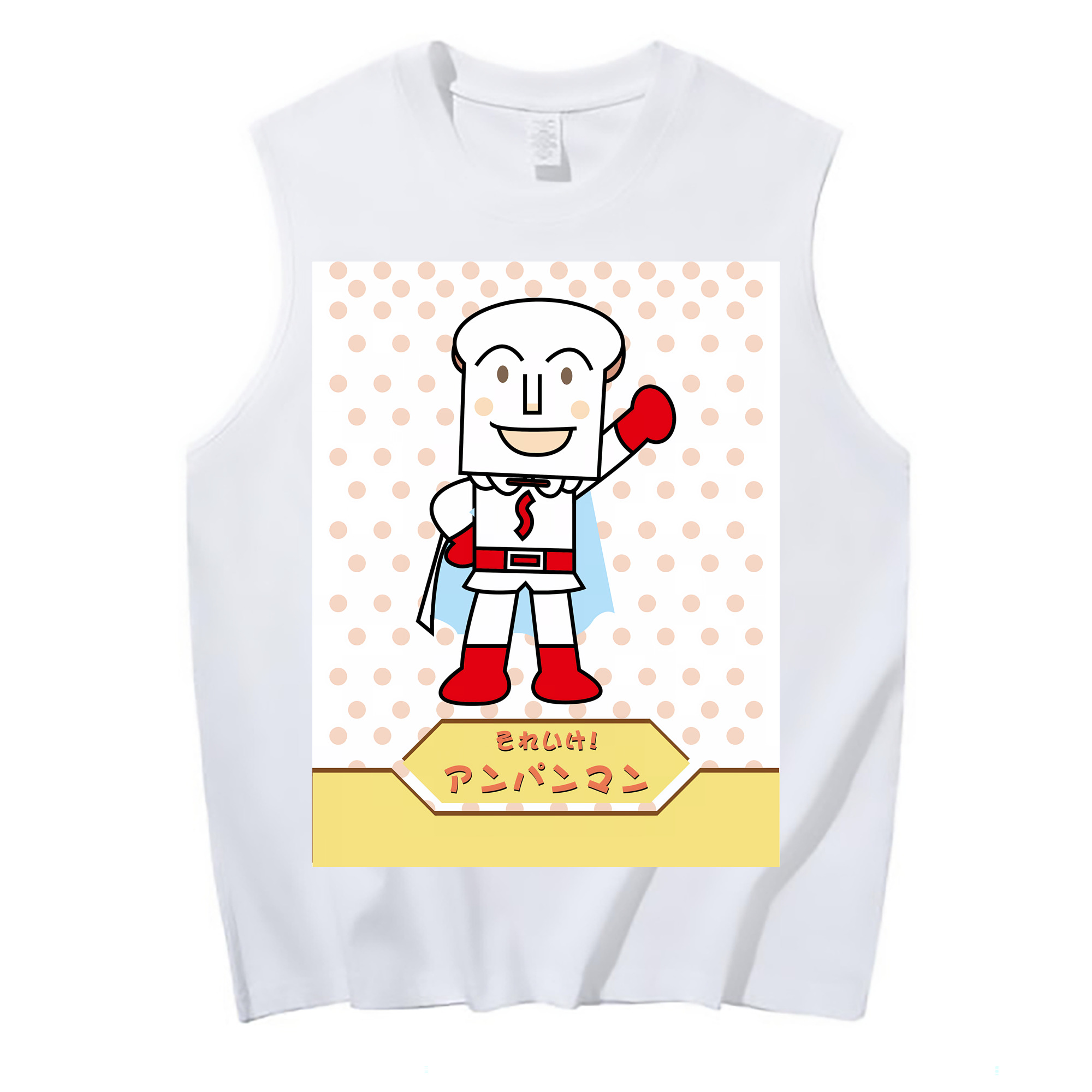 （画像用） アンパンマン Anpanman コットン100％タンクトップ（フロントプリント）