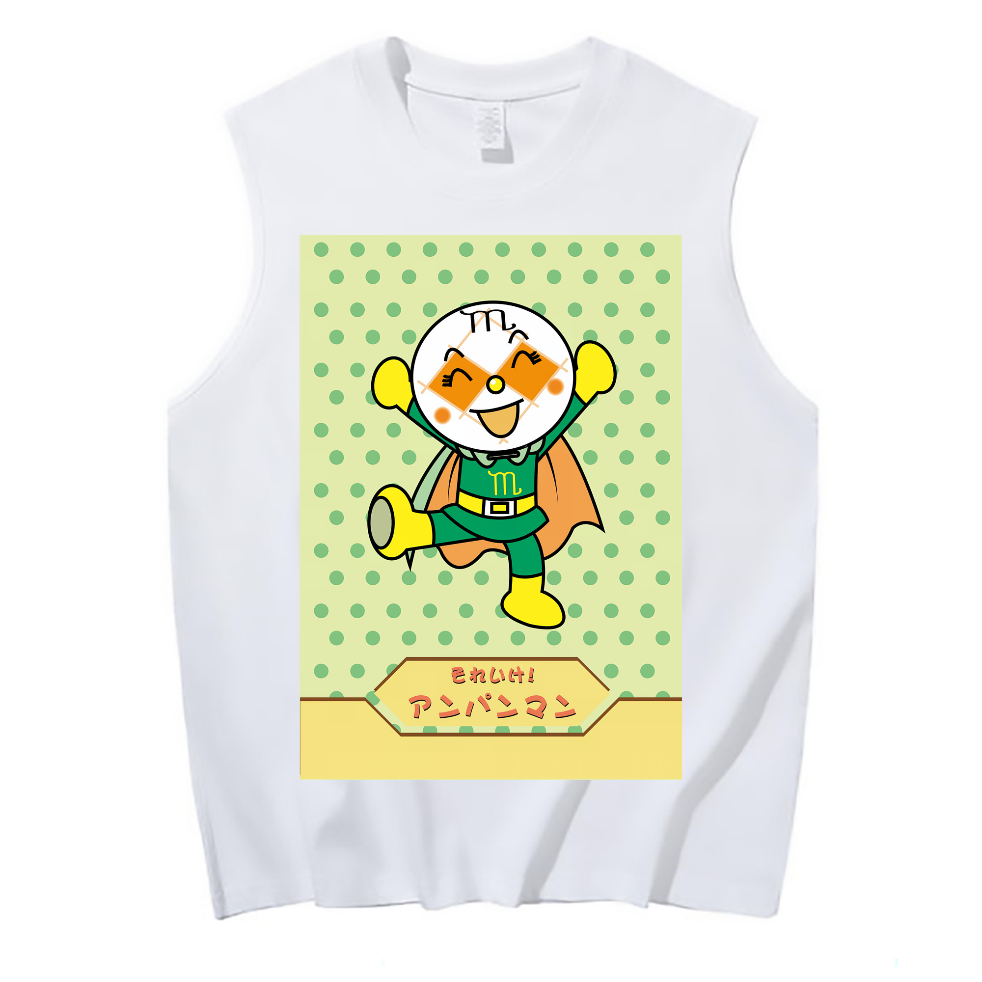 （画像用） アンパンマン Anpanman コットン100％タンクトップ（フロントプリント）
