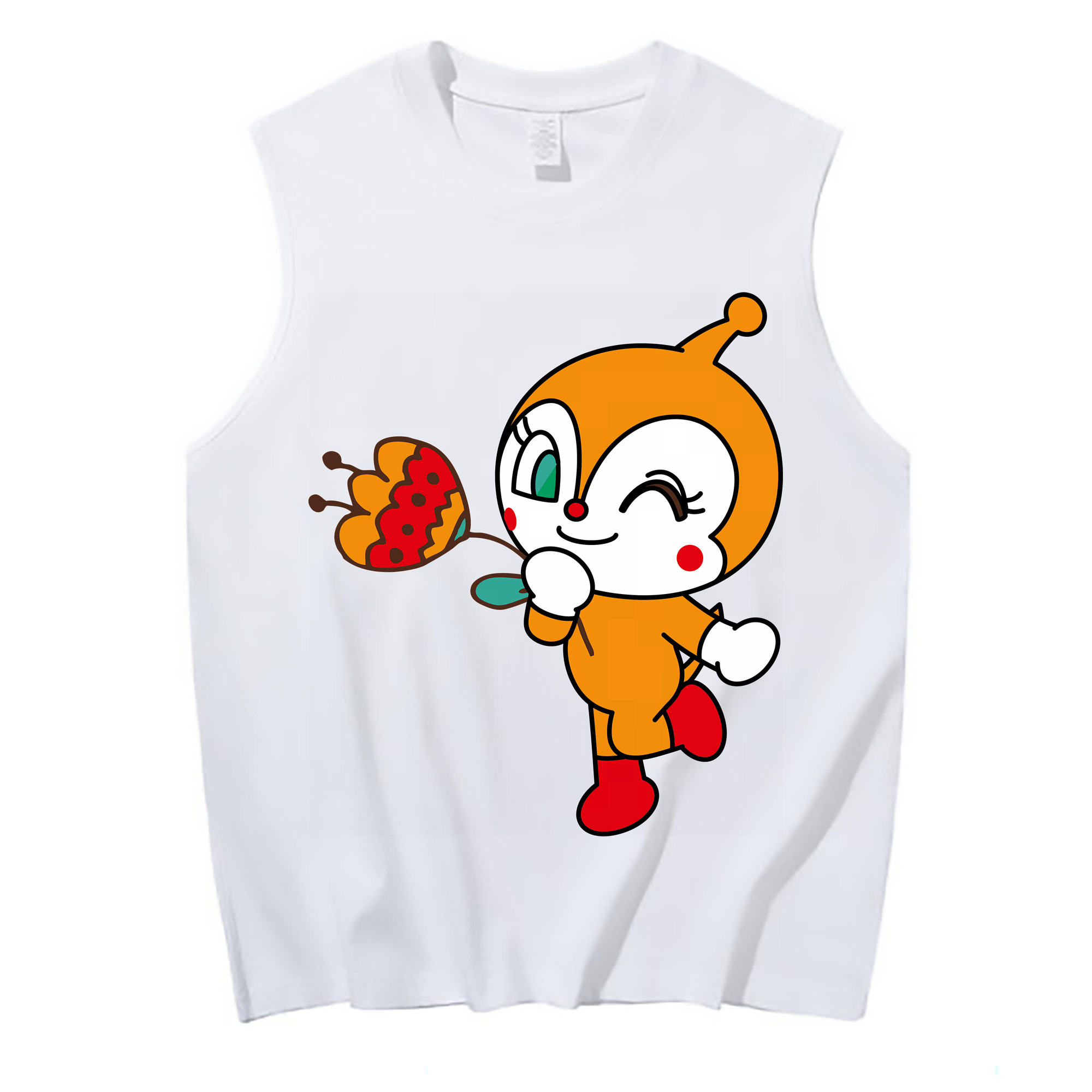 （画像用） アンパンマン Anpanman コットン100％タンクトップ（フロントプリント）