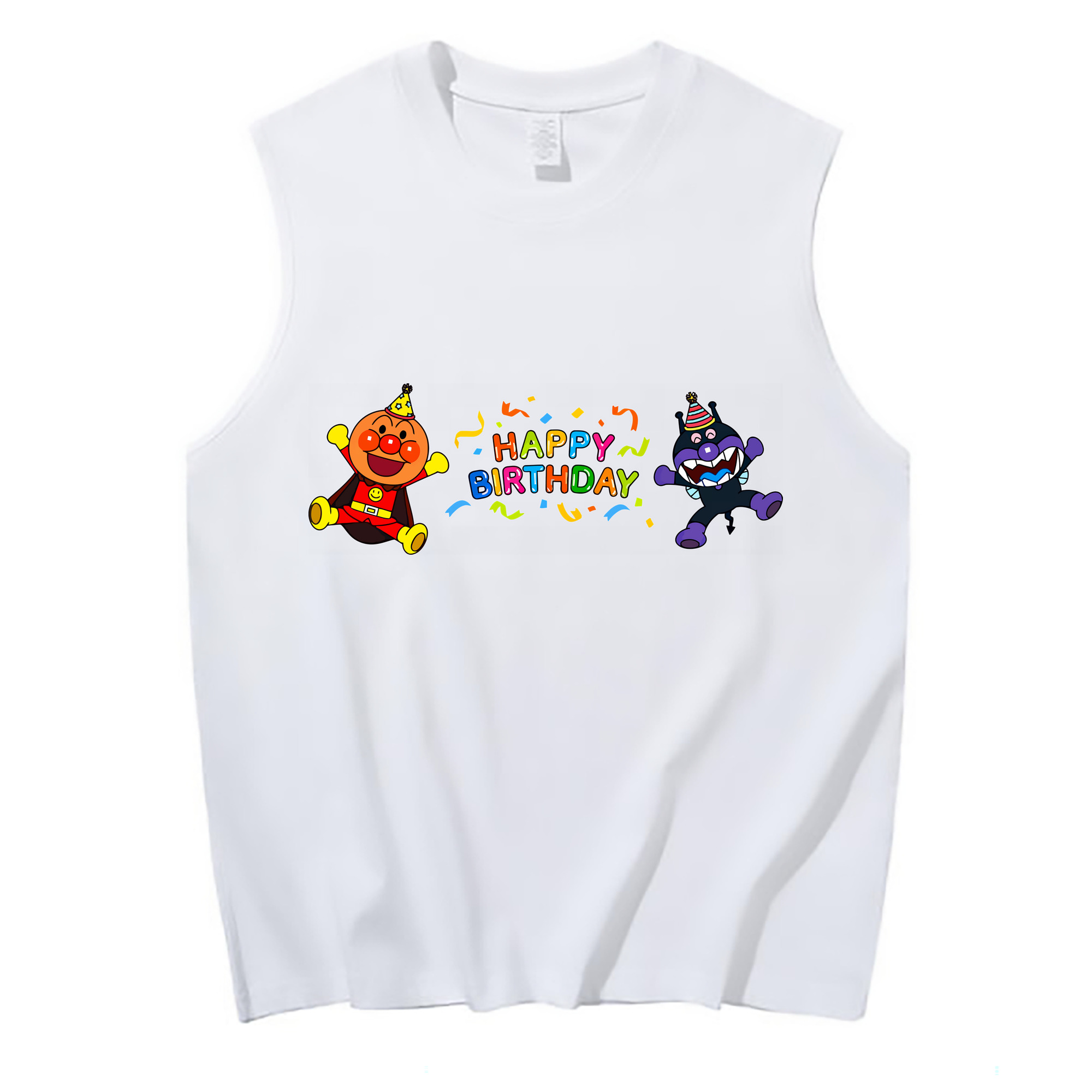 （画像用） アンパンマン Anpanman コットン100％タンクトップ（フロントプリント）