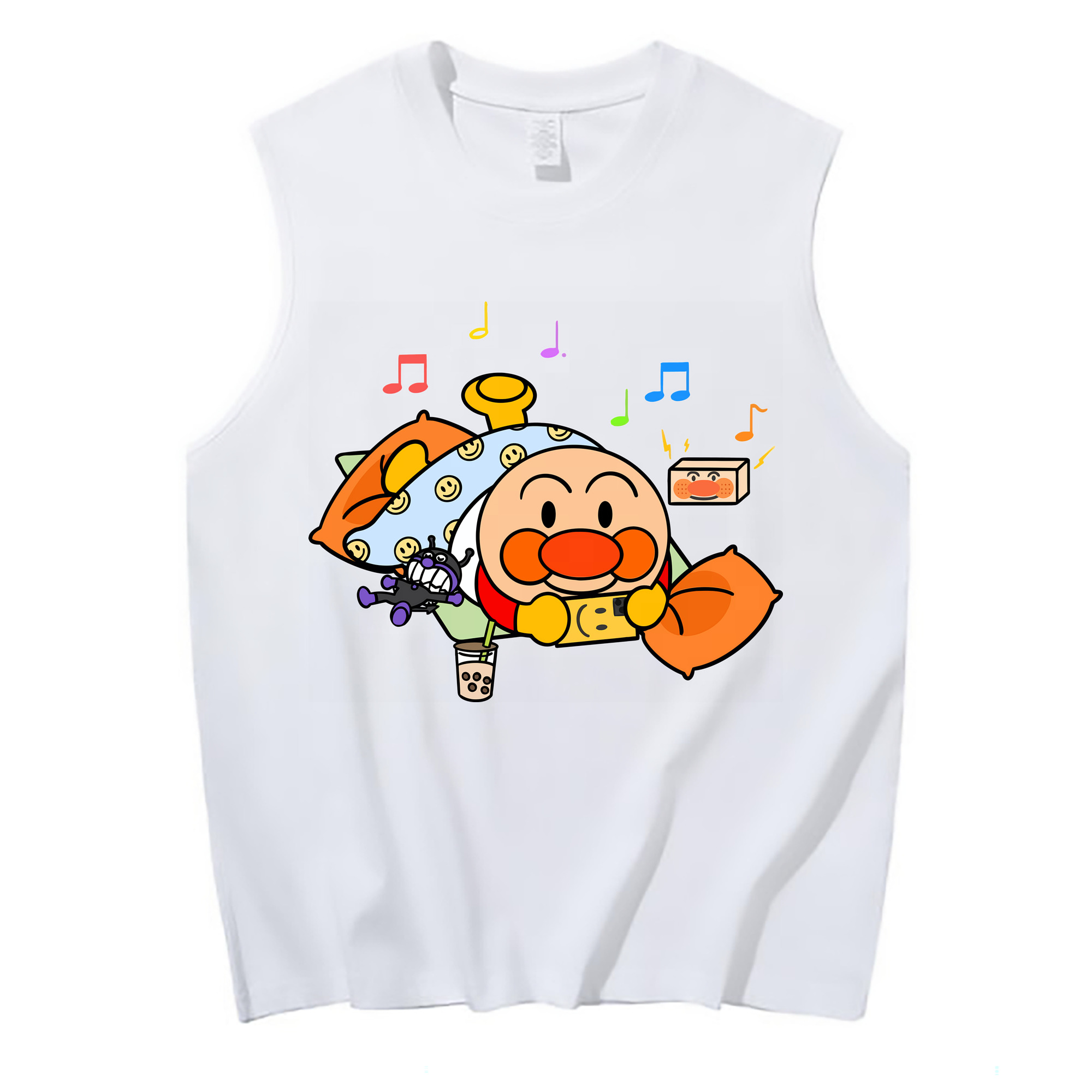 （画像用） アンパンマン Anpanman コットン100％タンクトップ（フロントプリント）