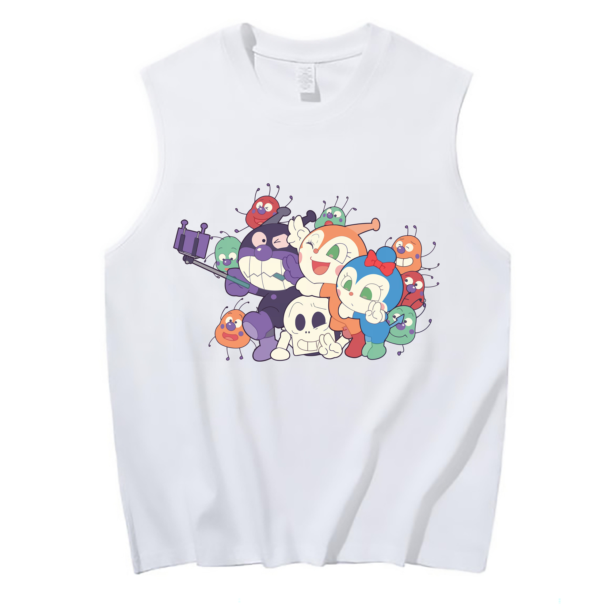 （画像用） アンパンマン Anpanman コットン100％タンクトップ（フロントプリント）