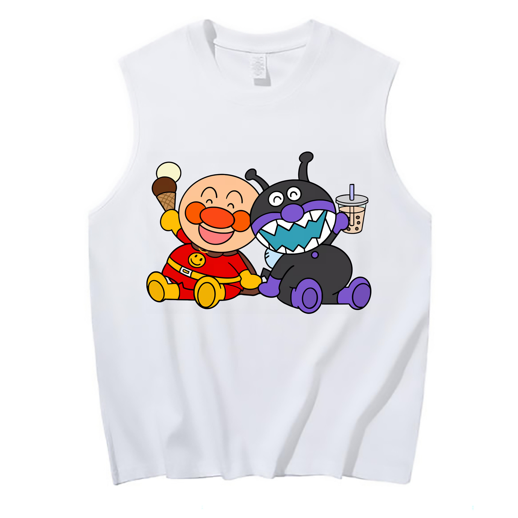 （画像用） アンパンマン Anpanman コットン100％タンクトップ（フロントプリント）
