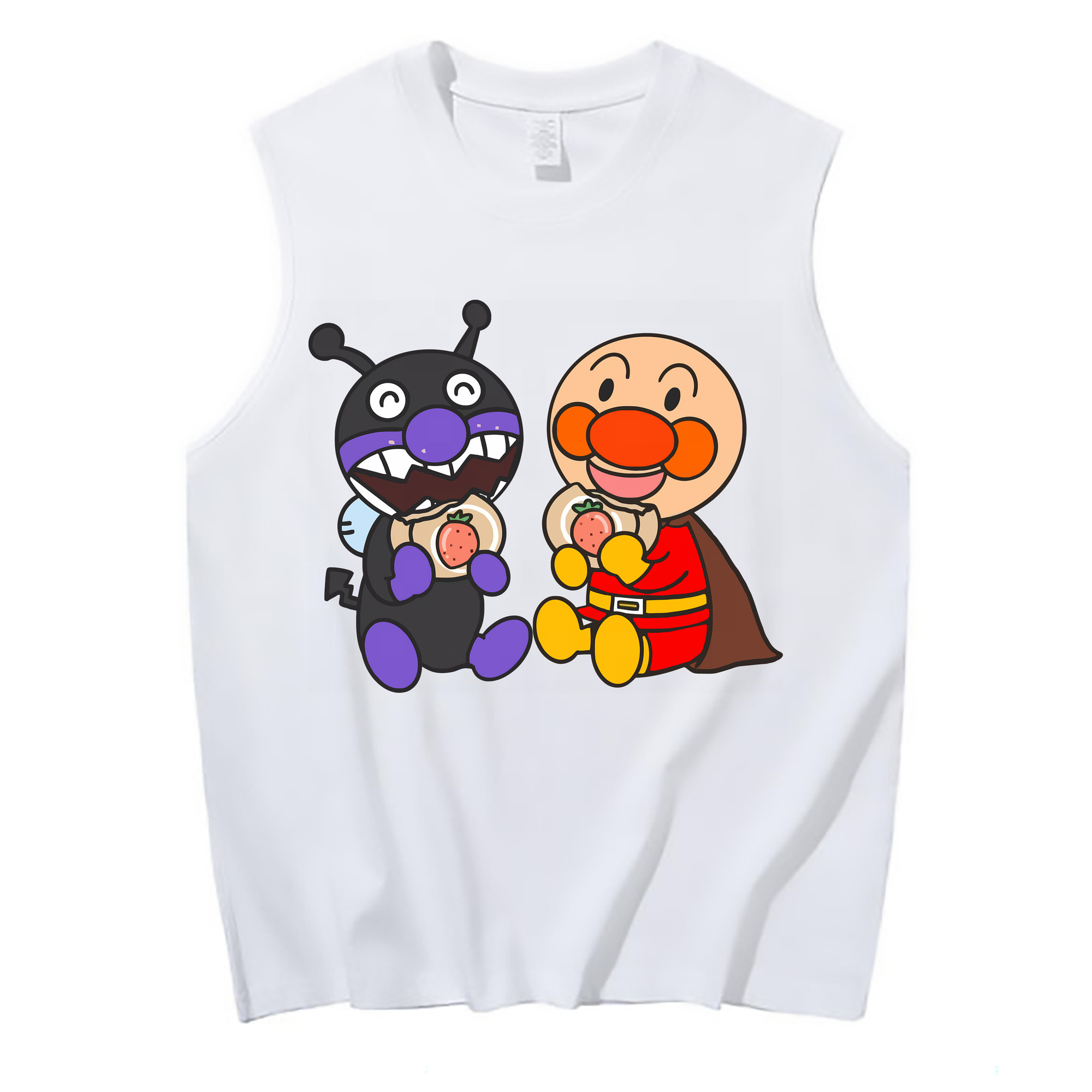 （画像用） アンパンマン Anpanman コットン100％タンクトップ（フロントプリント）