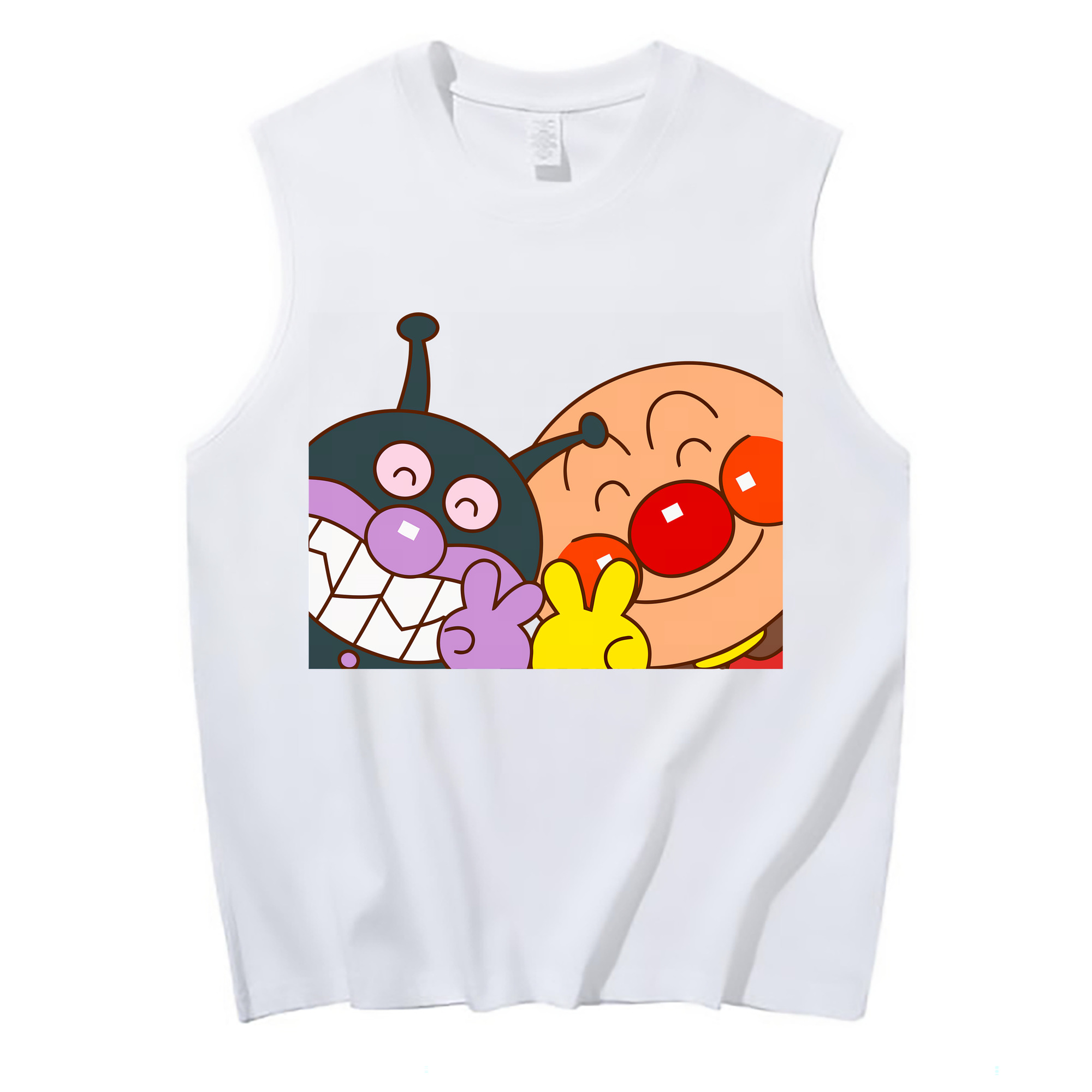 （画像用） アンパンマン Anpanman コットン100％タンクトップ（フロントプリント）