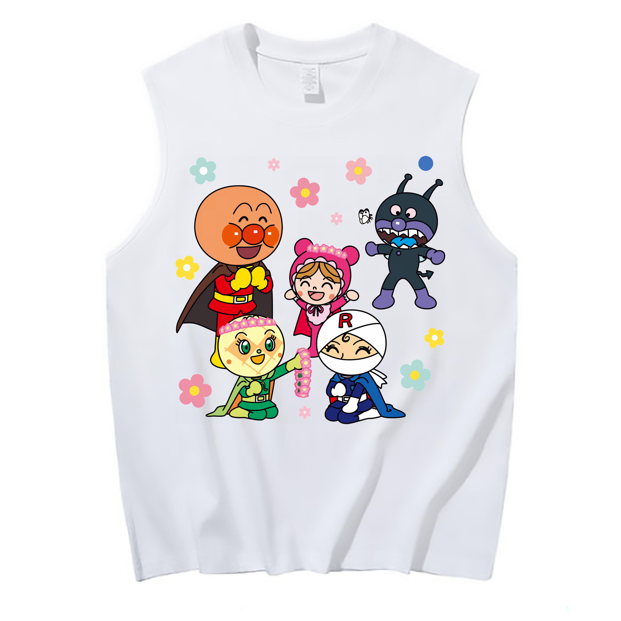 （画像用） アンパンマン Anpanman コットン100％タンクトップ（フロントプリント）