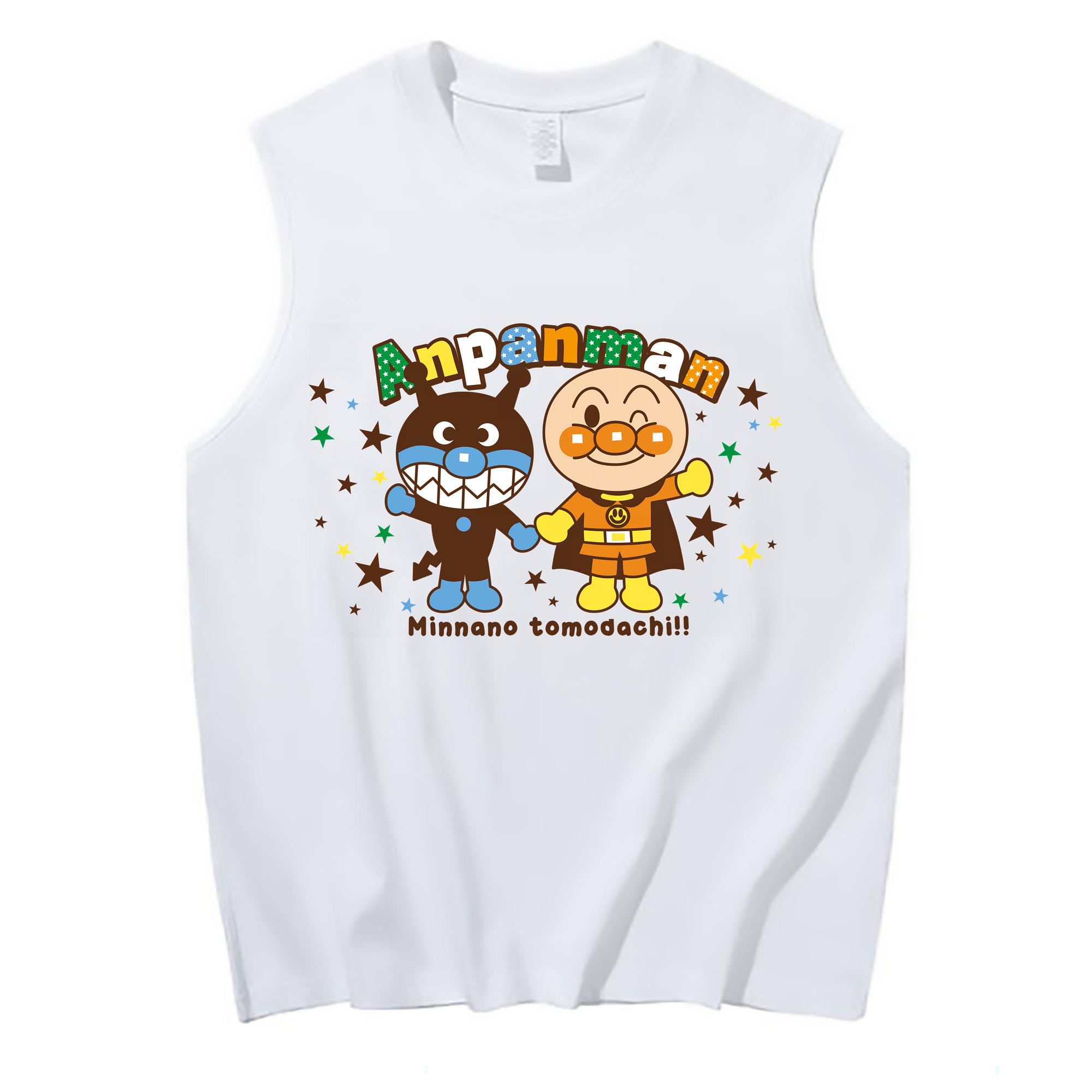 （画像用） アンパンマン Anpanman コットン100％タンクトップ（フロントプリント）