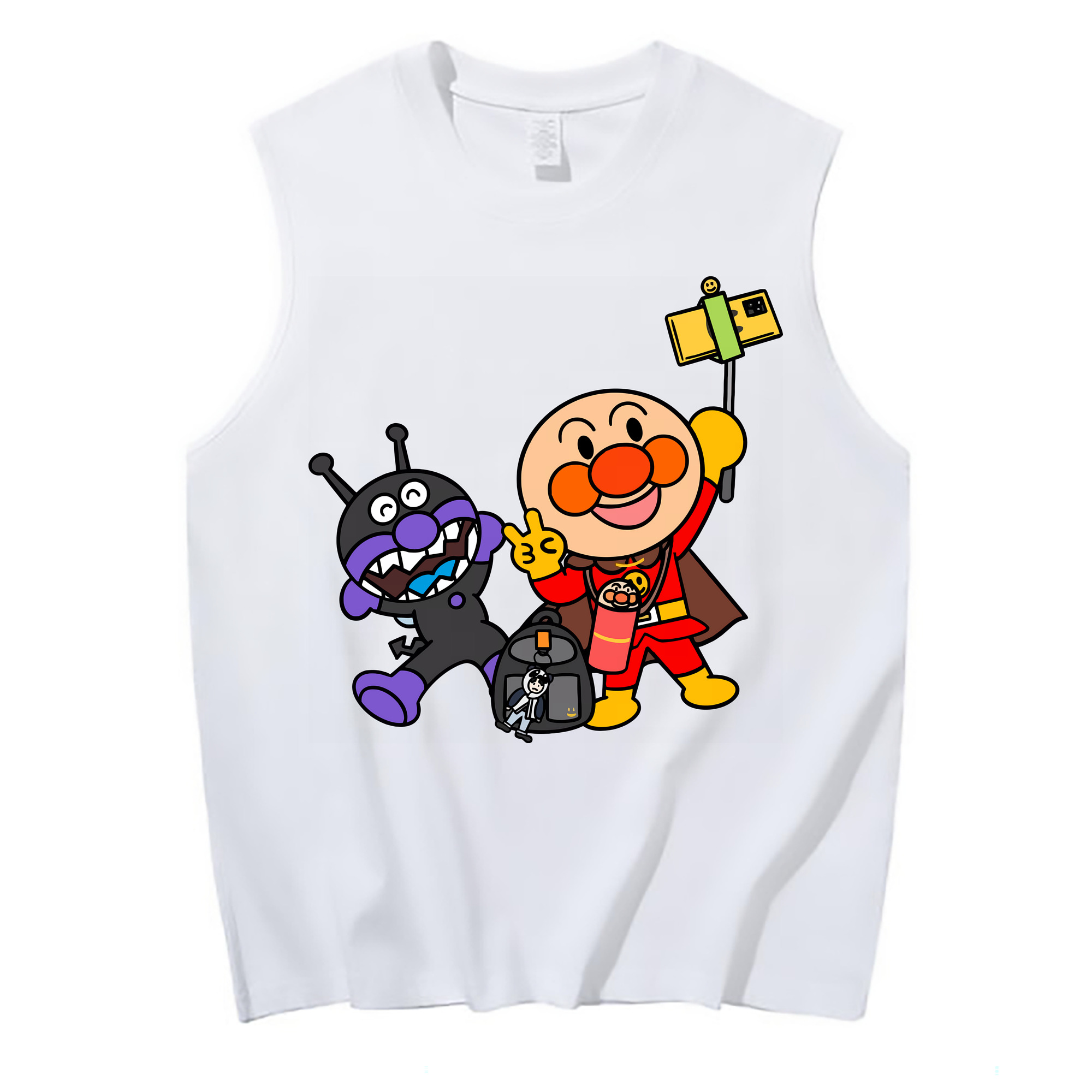 （画像用） アンパンマン Anpanman コットン100％タンクトップ（フロントプリント）