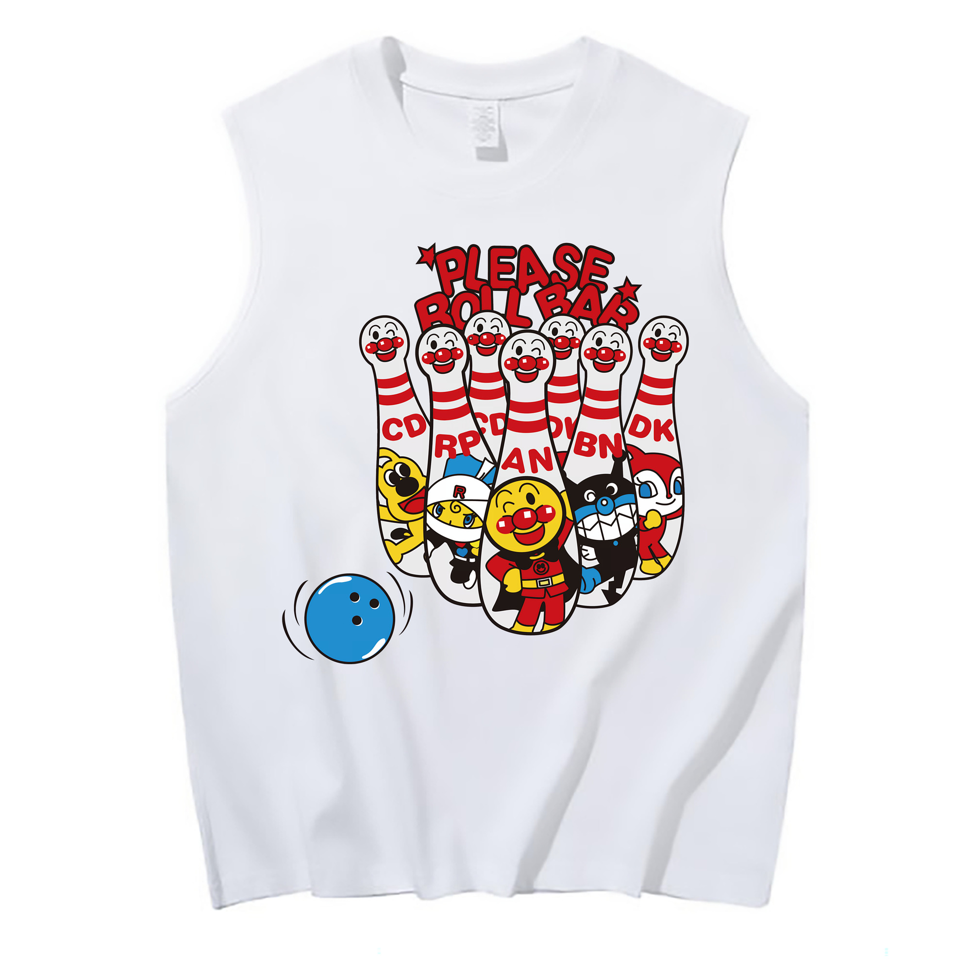 （画像用） アンパンマン Anpanman コットン100％タンクトップ（フロントプリント）