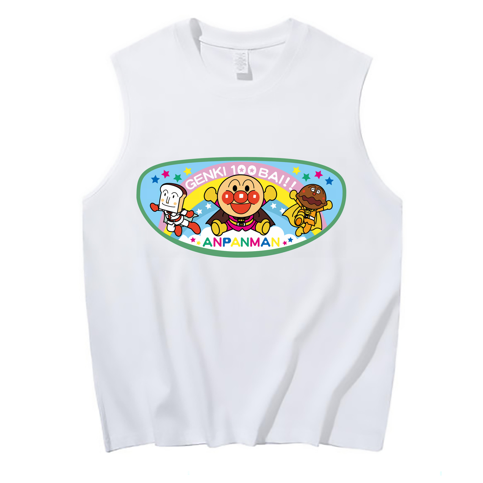 （画像用） アンパンマン Anpanman コットン100％タンクトップ（フロントプリント）