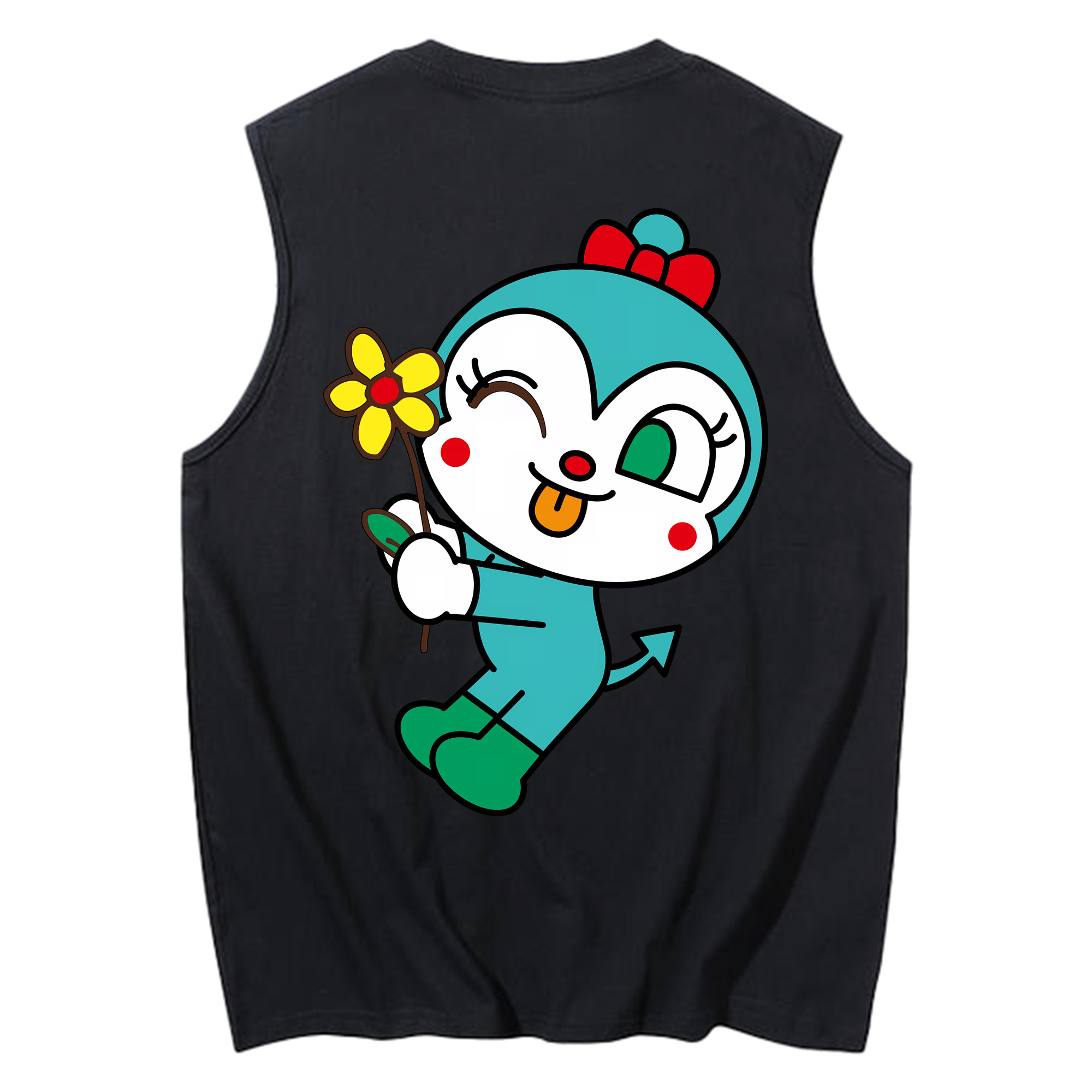 （画像用） アンパンマン Anpanman コットン100％タンクトップ（背面プリント）