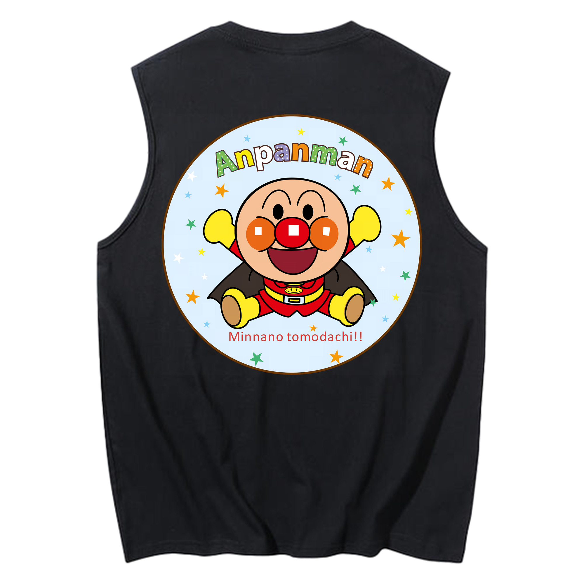 （画像用） アンパンマン Anpanman コットン100％タンクトップ（背面プリント）