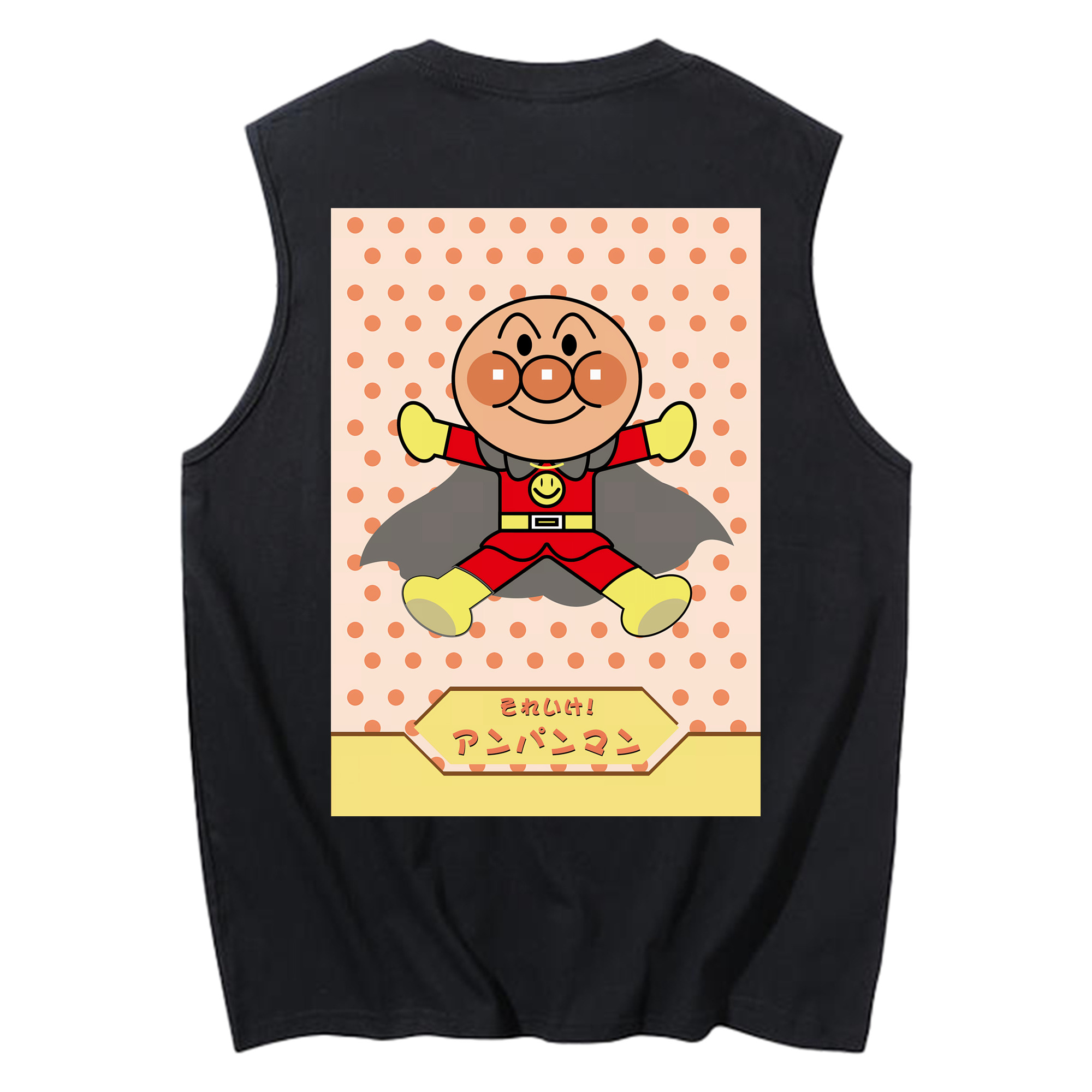 （画像用） アンパンマン Anpanman コットン100％タンクトップ（背面プリント）