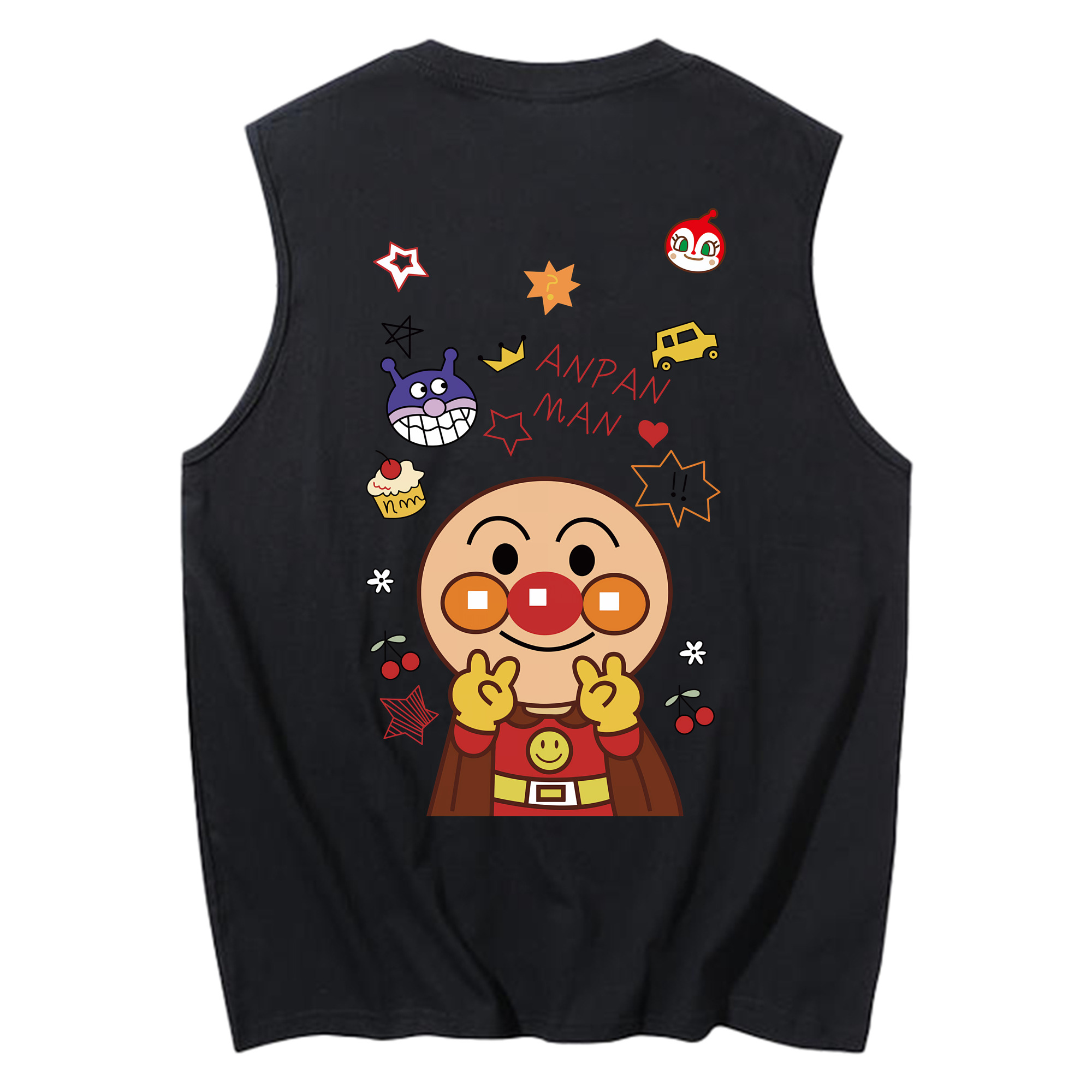 （画像用） アンパンマン Anpanman コットン100％タンクトップ（背面プリント）