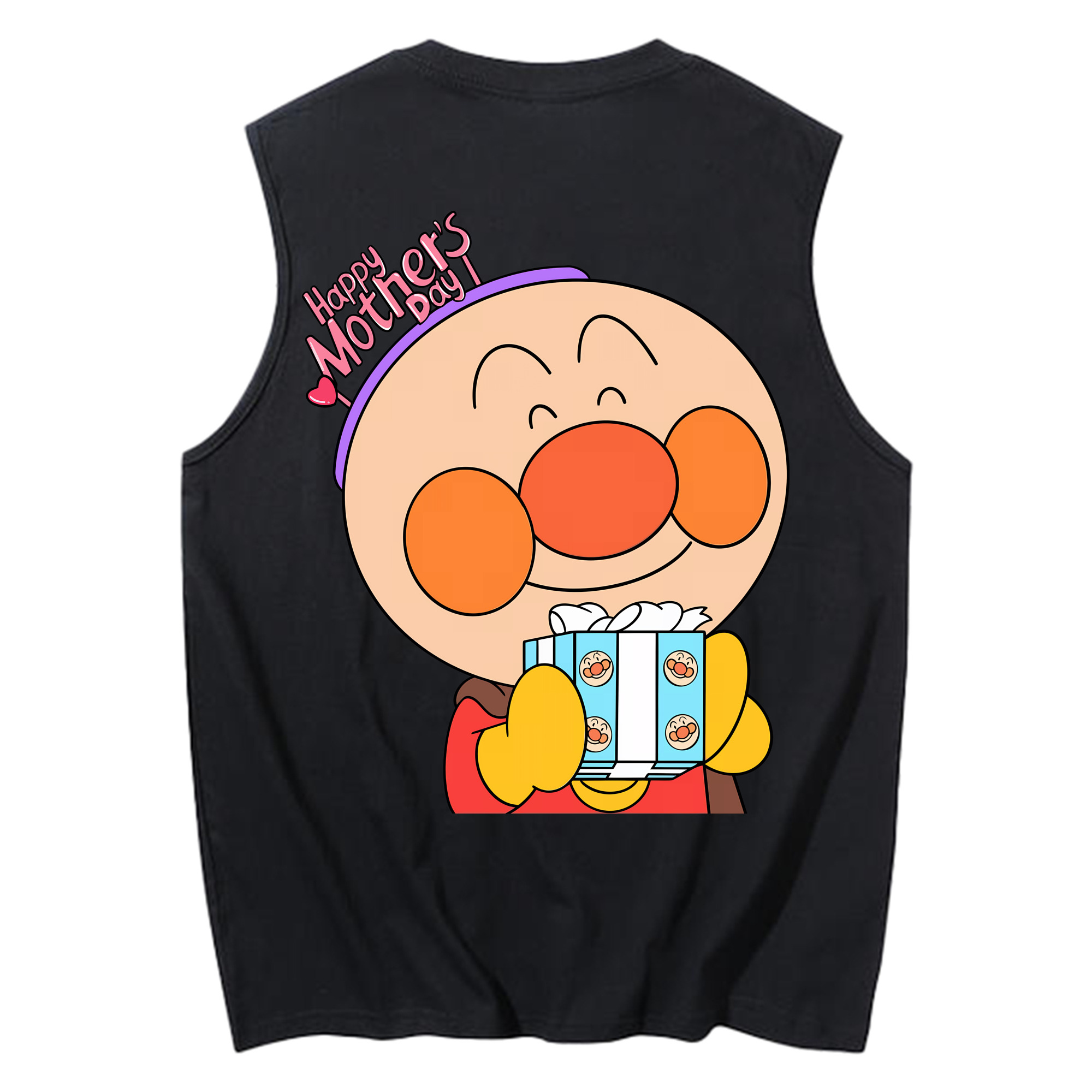 （画像用） アンパンマン Anpanman コットン100％タンクトップ（背面プリント）