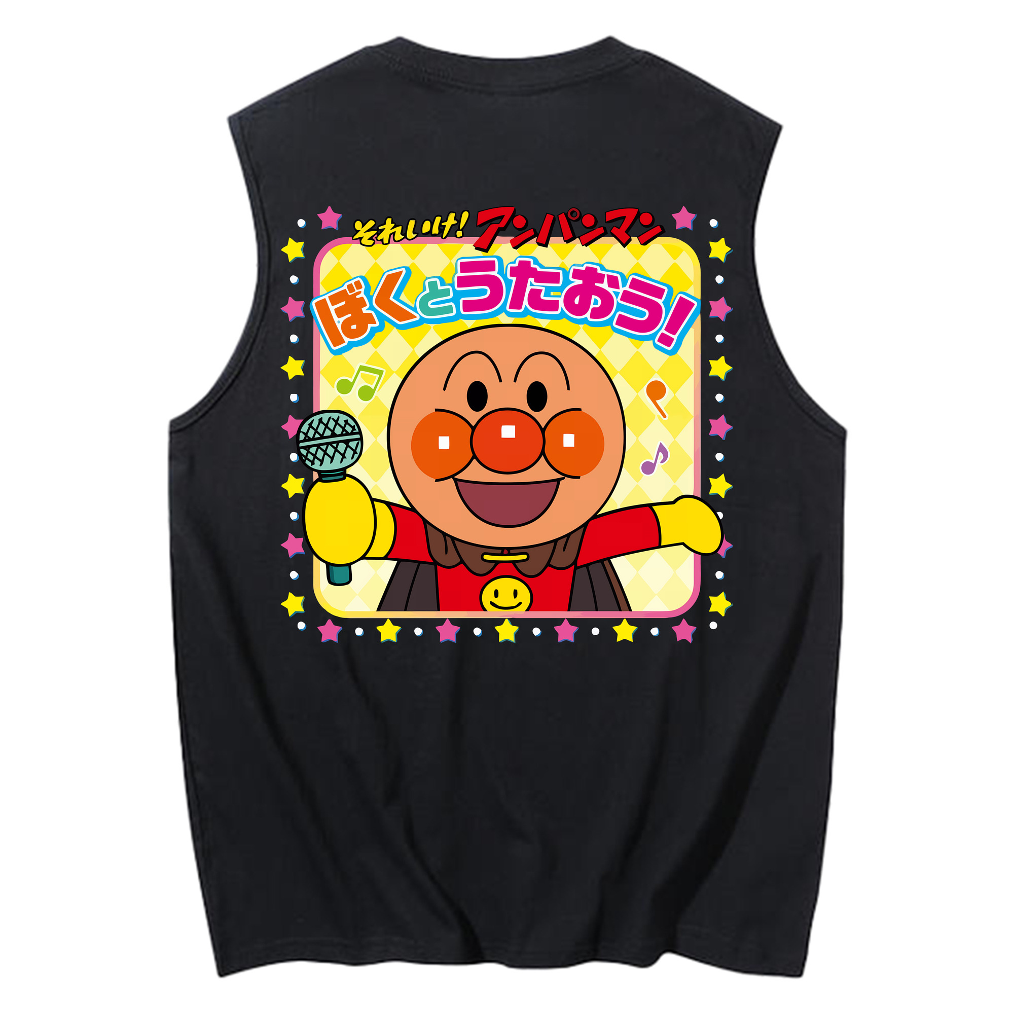 （画像用） アンパンマン Anpanman コットン100％タンクトップ（背面プリント）