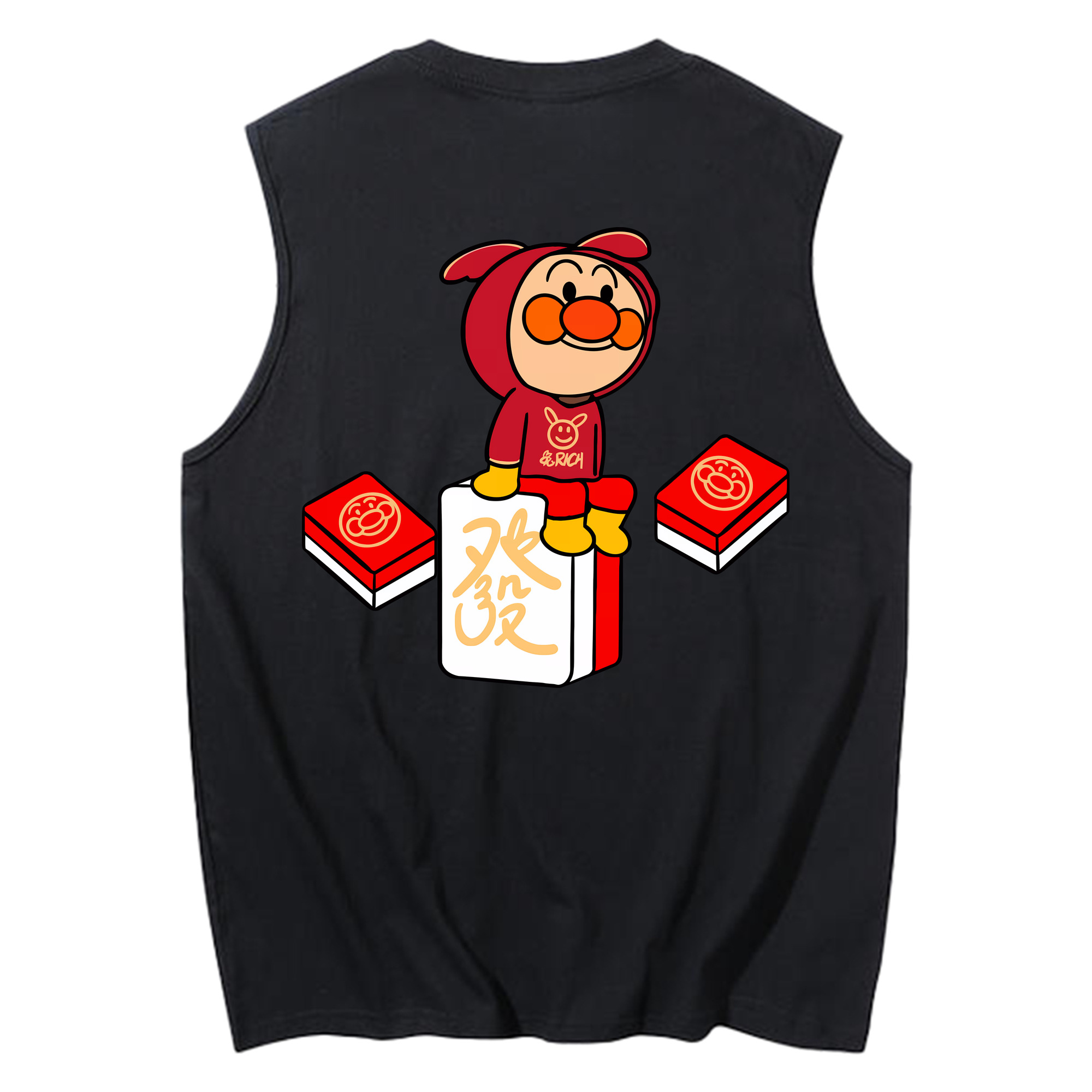（画像用） アンパンマン Anpanman コットン100％タンクトップ（背面プリント）