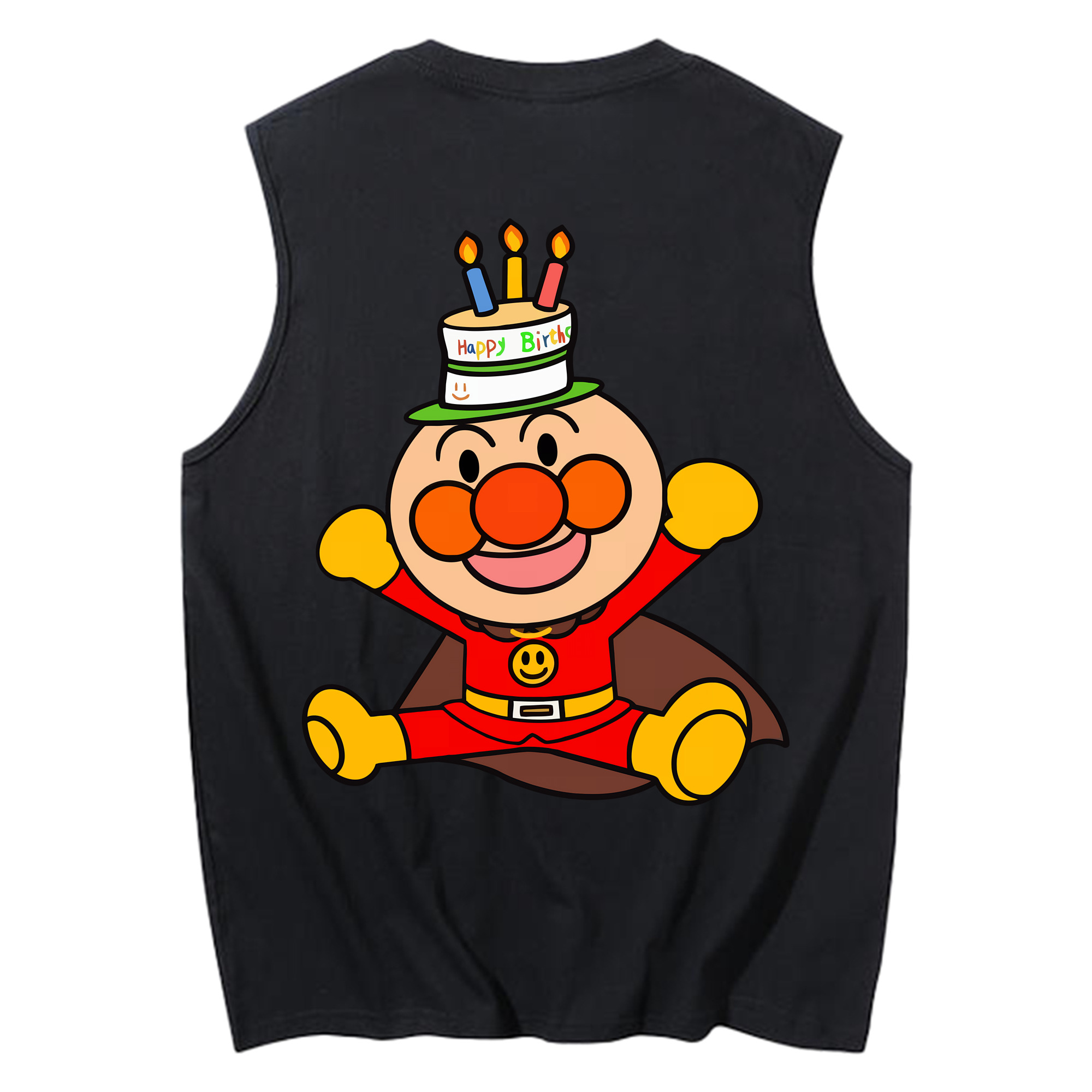 （画像用） アンパンマン Anpanman コットン100％タンクトップ（背面プリント）