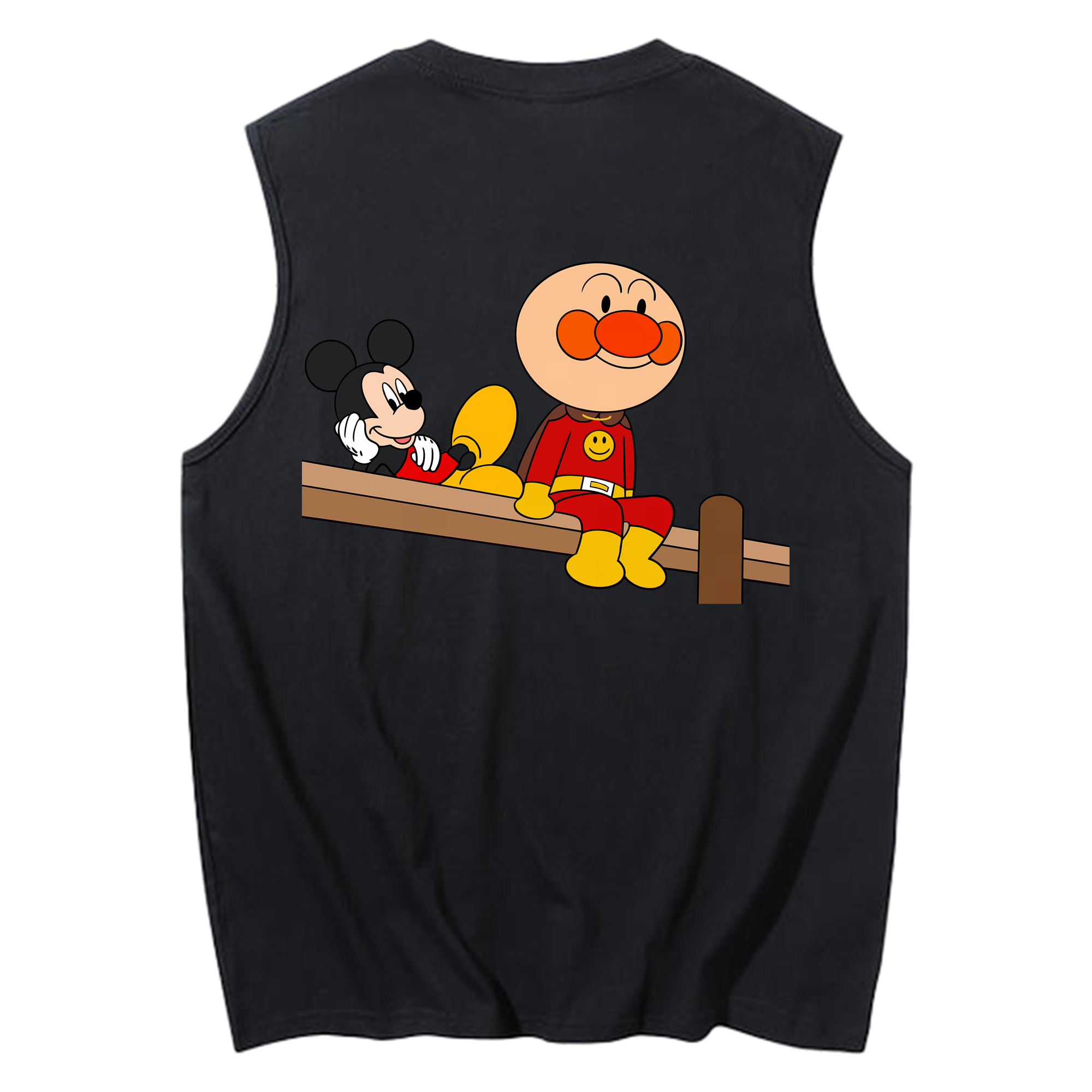 （画像用） アンパンマン Anpanman コットン100％タンクトップ（背面プリント）