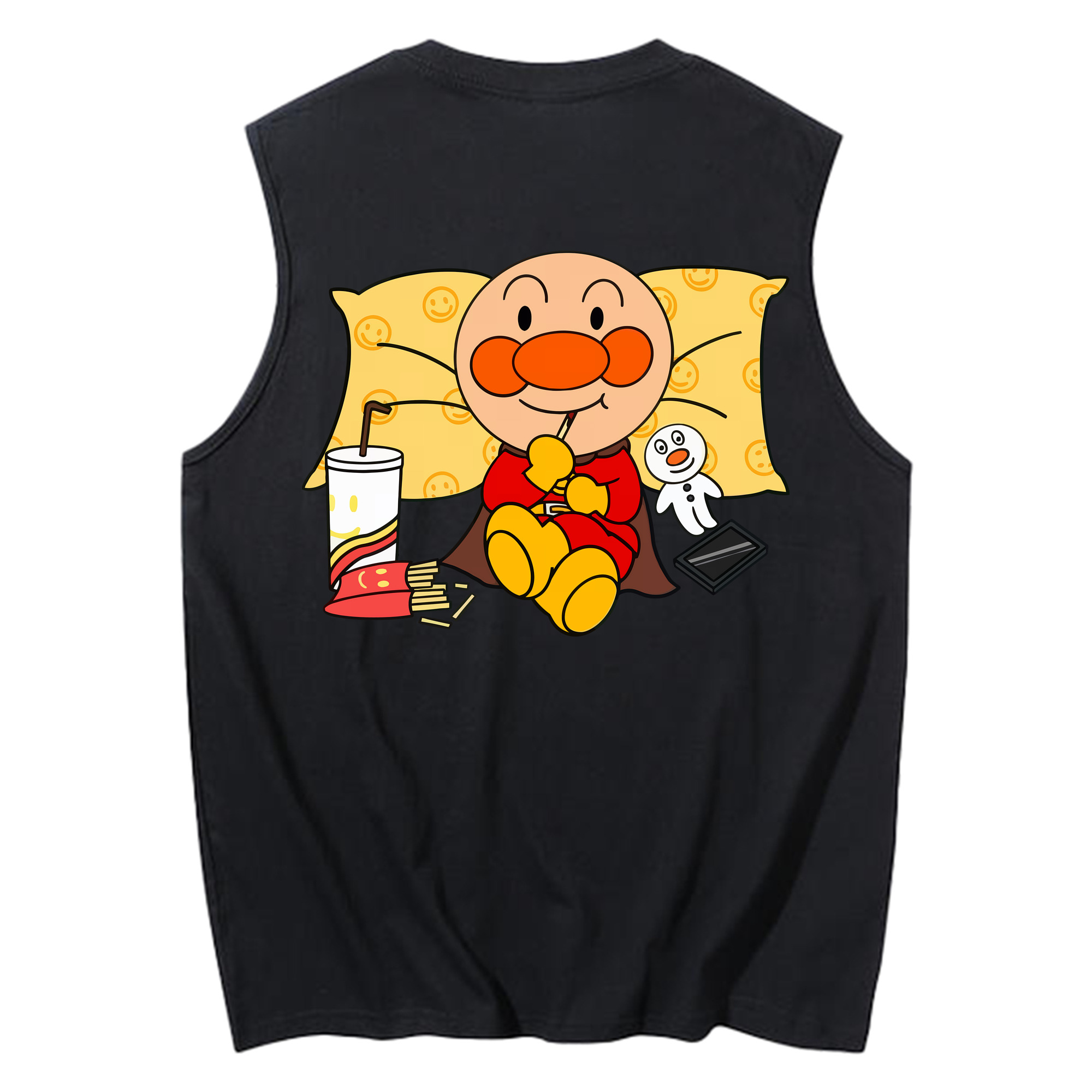（画像用） アンパンマン Anpanman コットン100％タンクトップ（背面プリント）