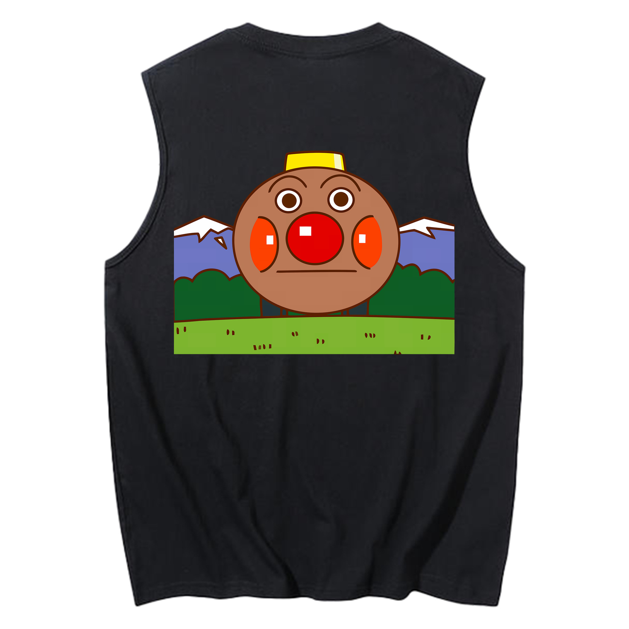（画像用） アンパンマン Anpanman コットン100％タンクトップ（背面プリント）