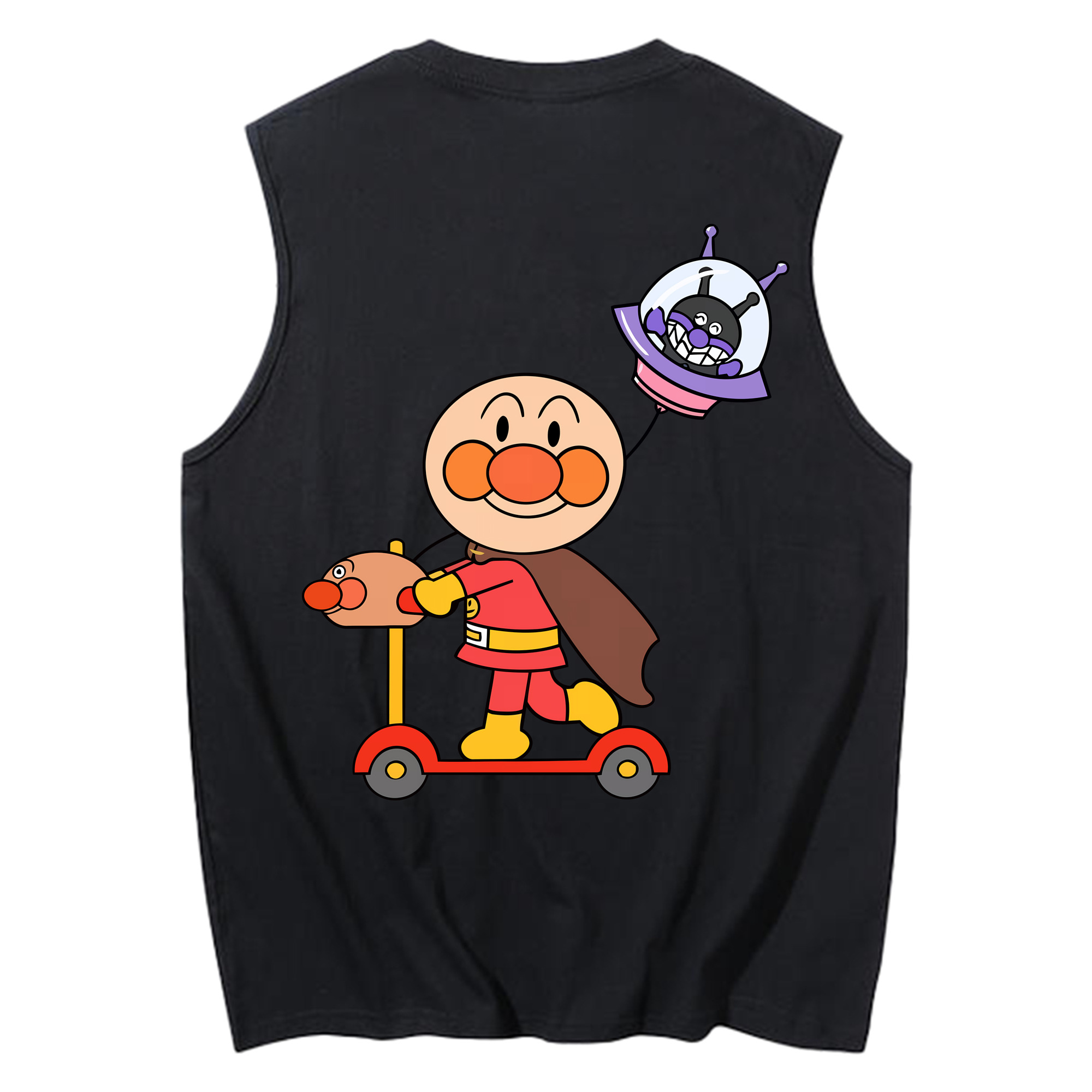 （画像用） アンパンマン Anpanman コットン100％タンクトップ（背面プリント）