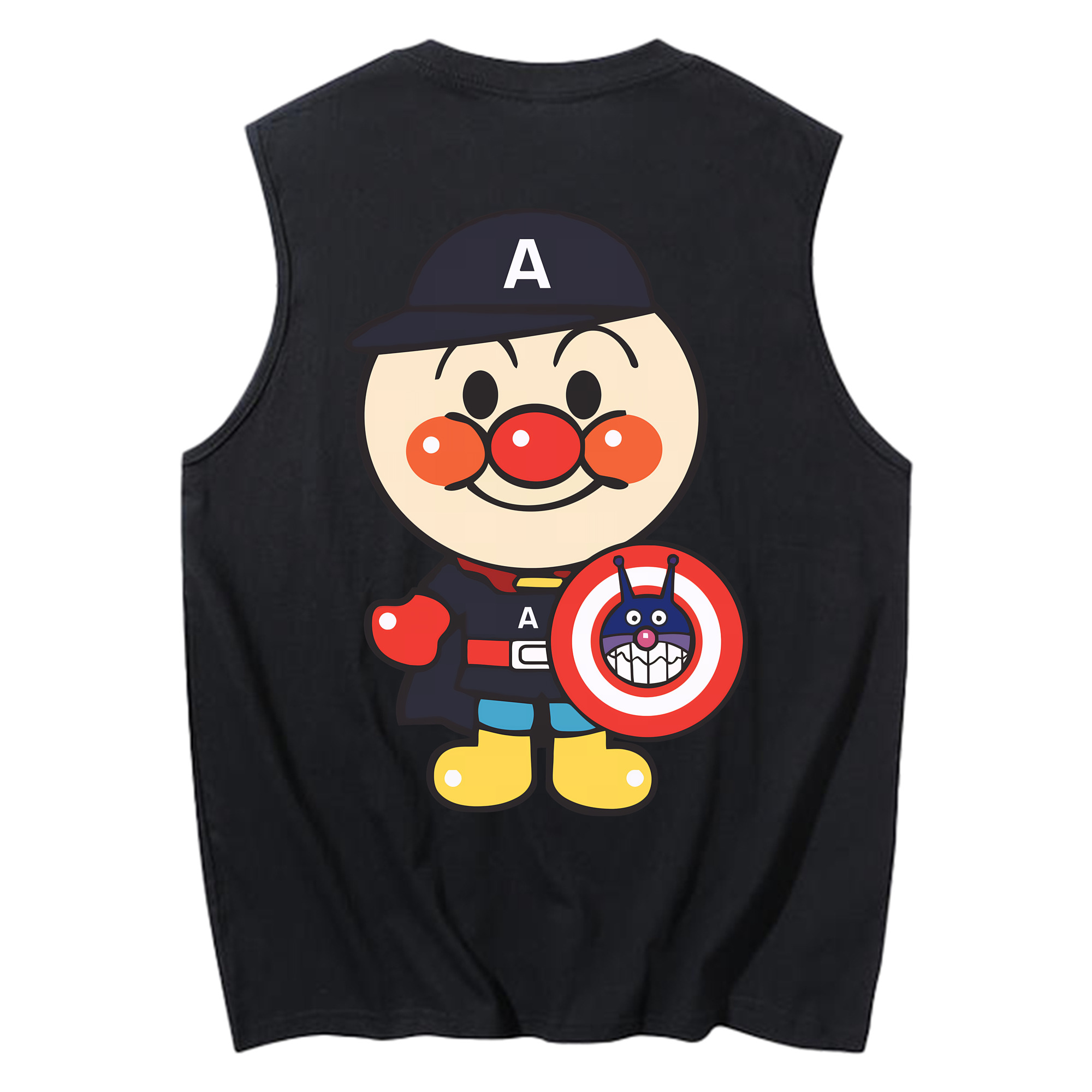 （画像用） アンパンマン Anpanman コットン100％タンクトップ（背面プリント）