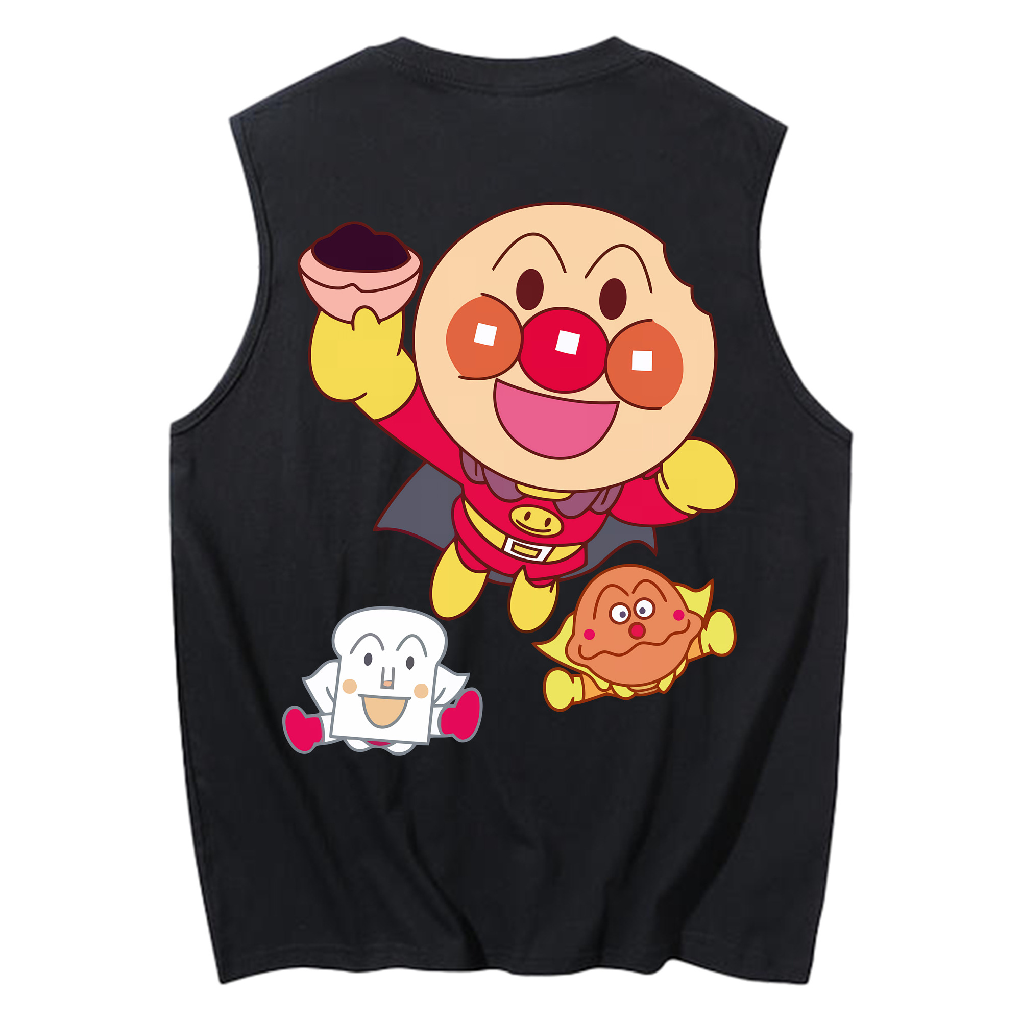 （画像用） アンパンマン Anpanman コットン100％タンクトップ（背面プリント）