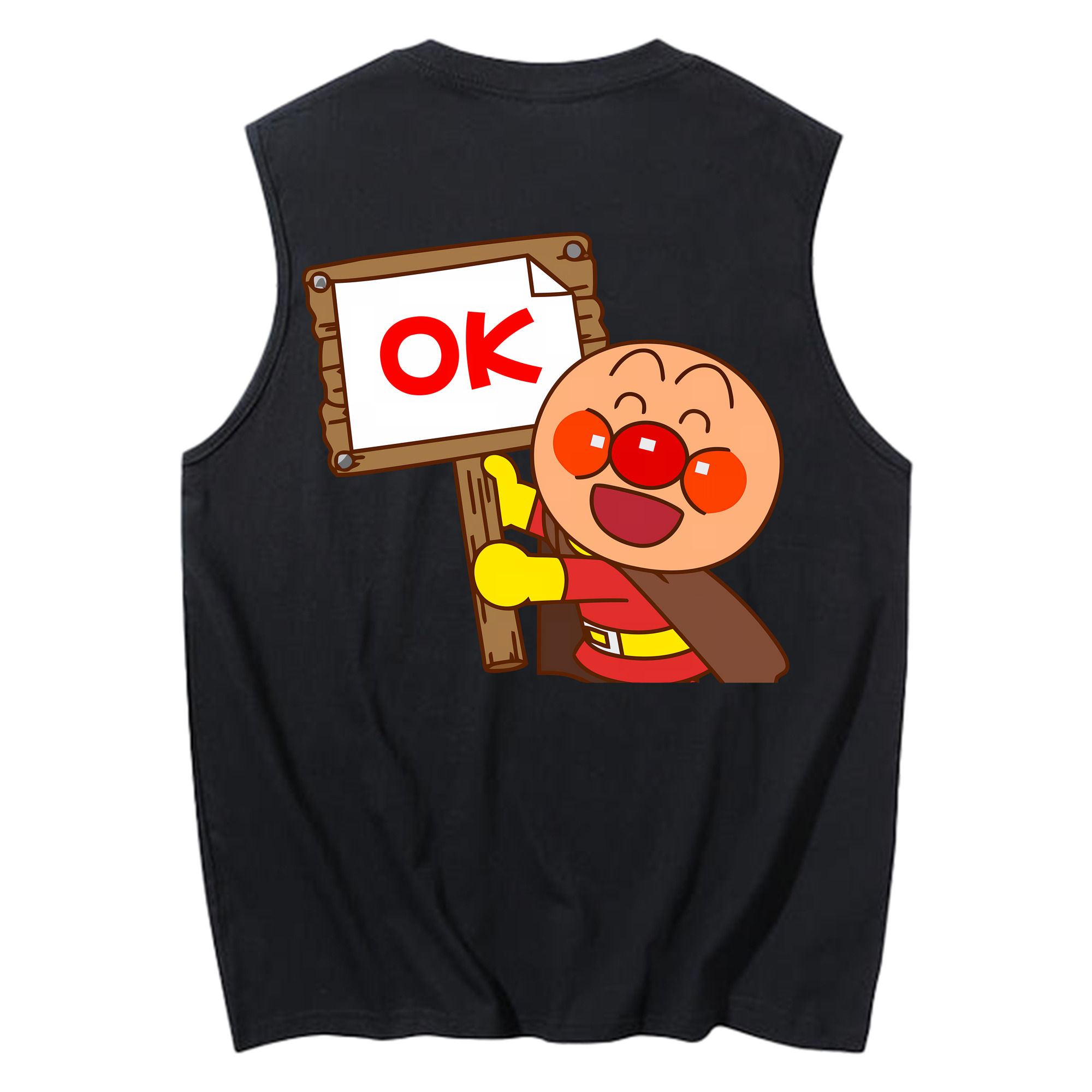 （画像用） アンパンマン Anpanman コットン100％タンクトップ（背面プリント）