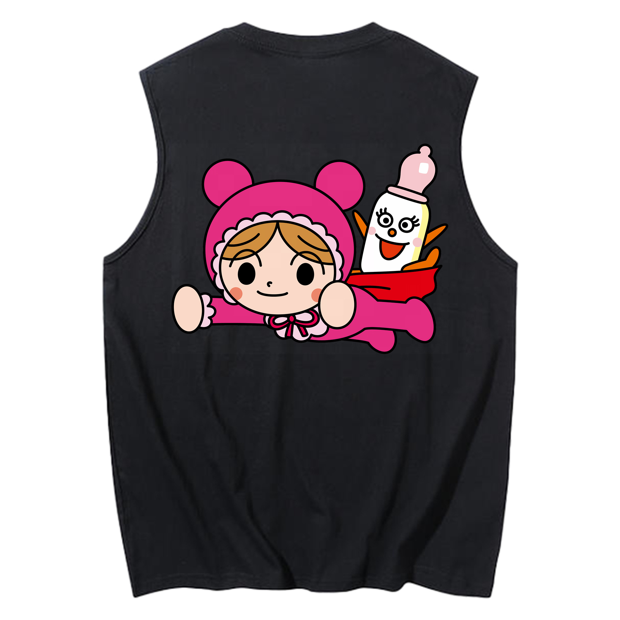 （画像用） アンパンマン Anpanman コットン100％タンクトップ（背面プリント）