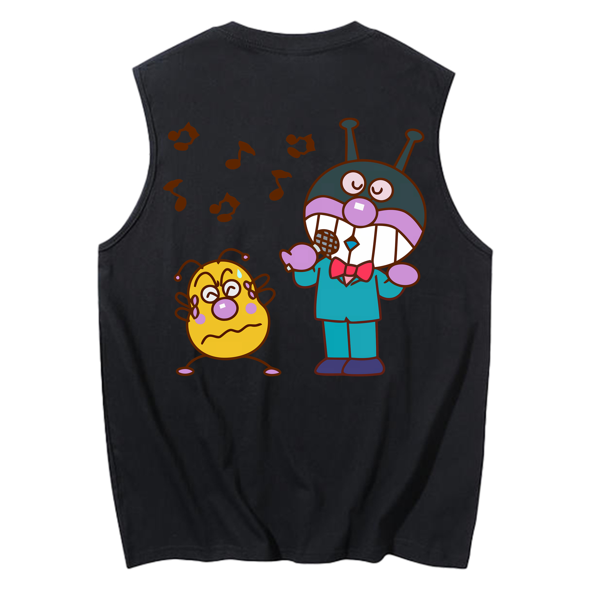 （画像用） アンパンマン Anpanman コットン100％タンクトップ（背面プリント）