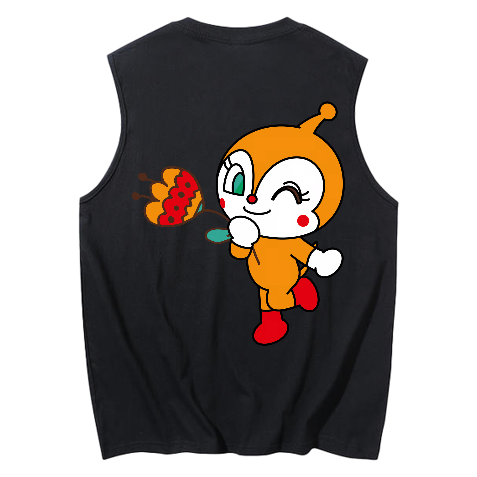 （画像用） アンパンマン Anpanman コットン100％タンクトップ（背面プリント）