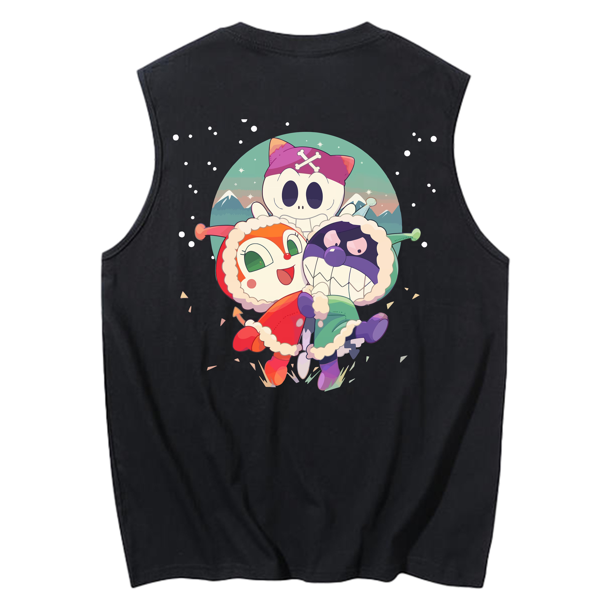 （画像用） アンパンマン Anpanman コットン100％タンクトップ（背面プリント）