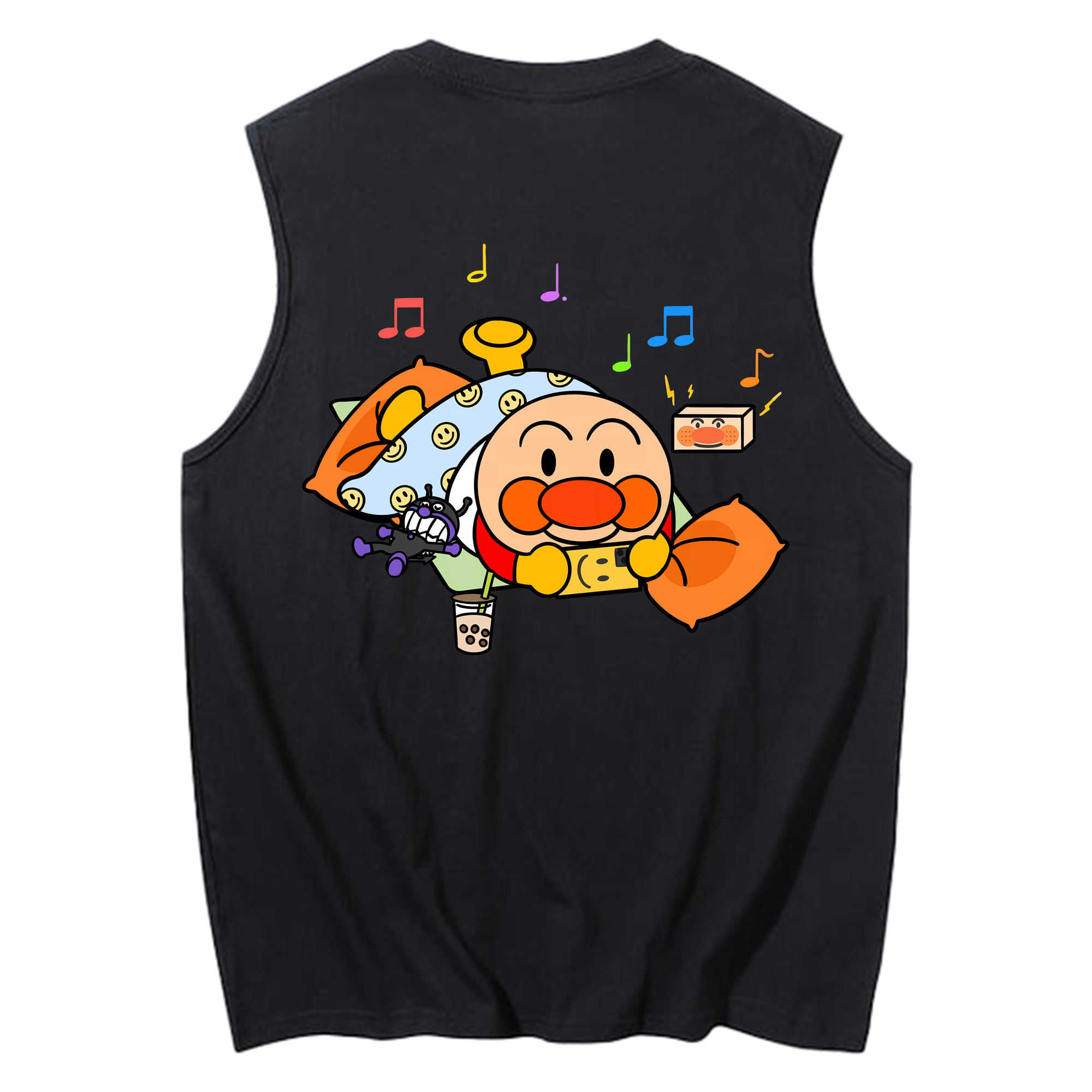 （画像用） アンパンマン Anpanman コットン100％タンクトップ（背面プリント）