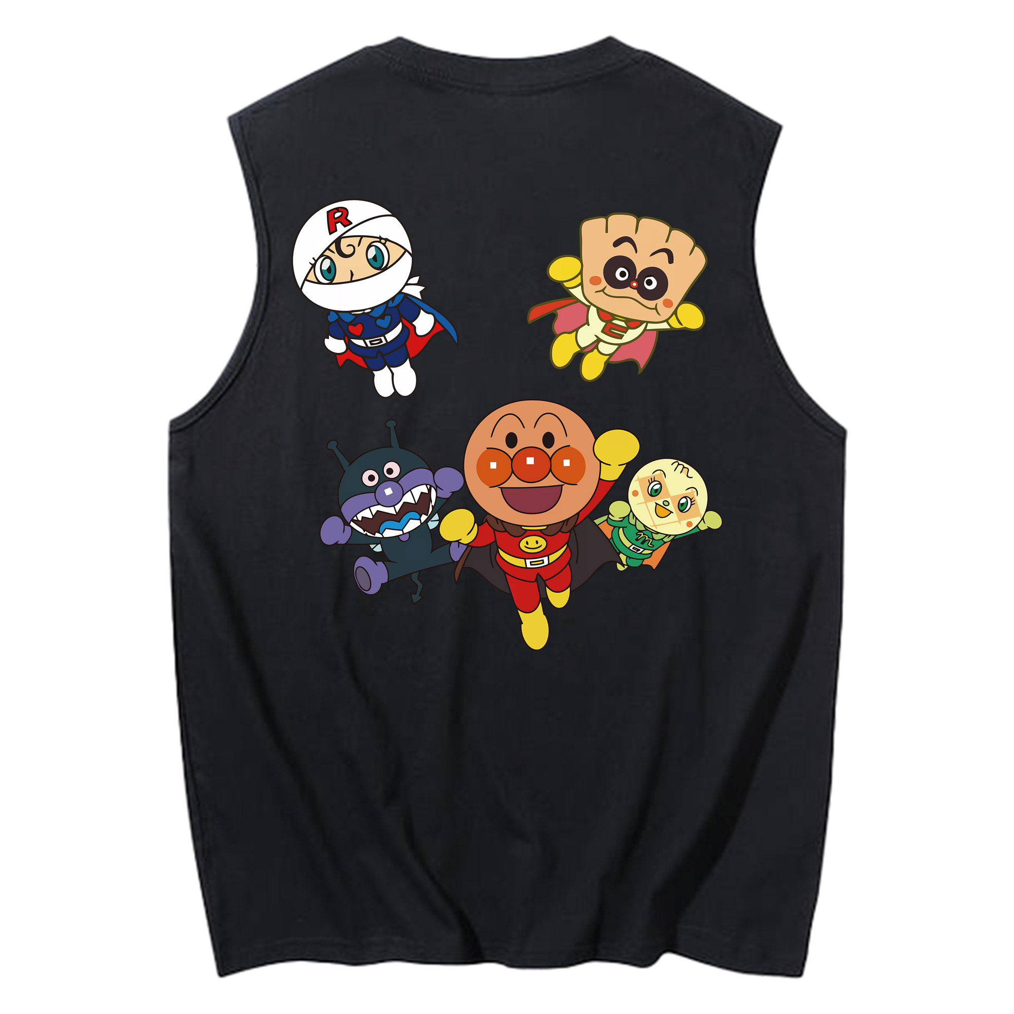 （画像用） アンパンマン Anpanman コットン100％タンクトップ（背面プリント）