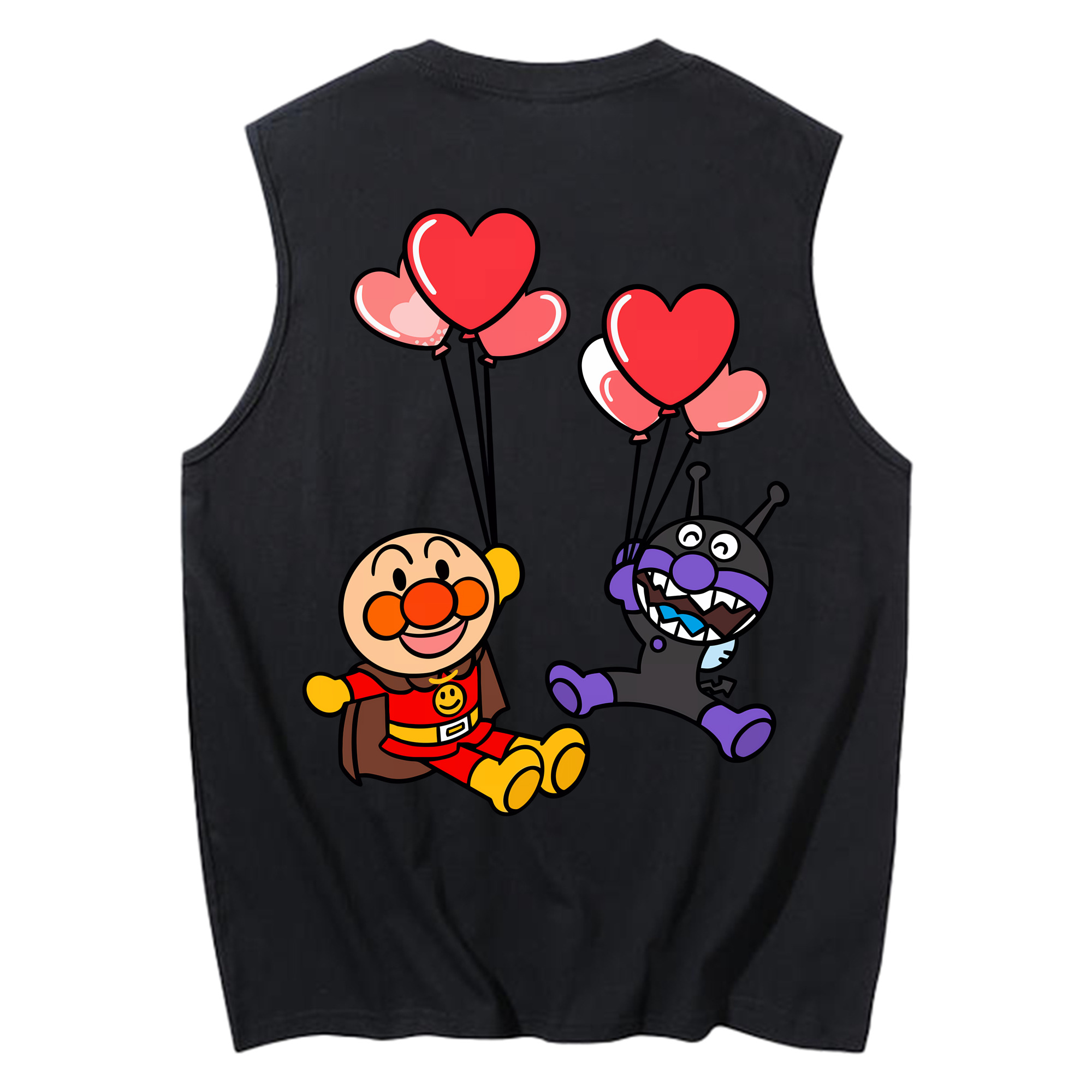 （画像用） アンパンマン Anpanman コットン100％タンクトップ（背面プリント）