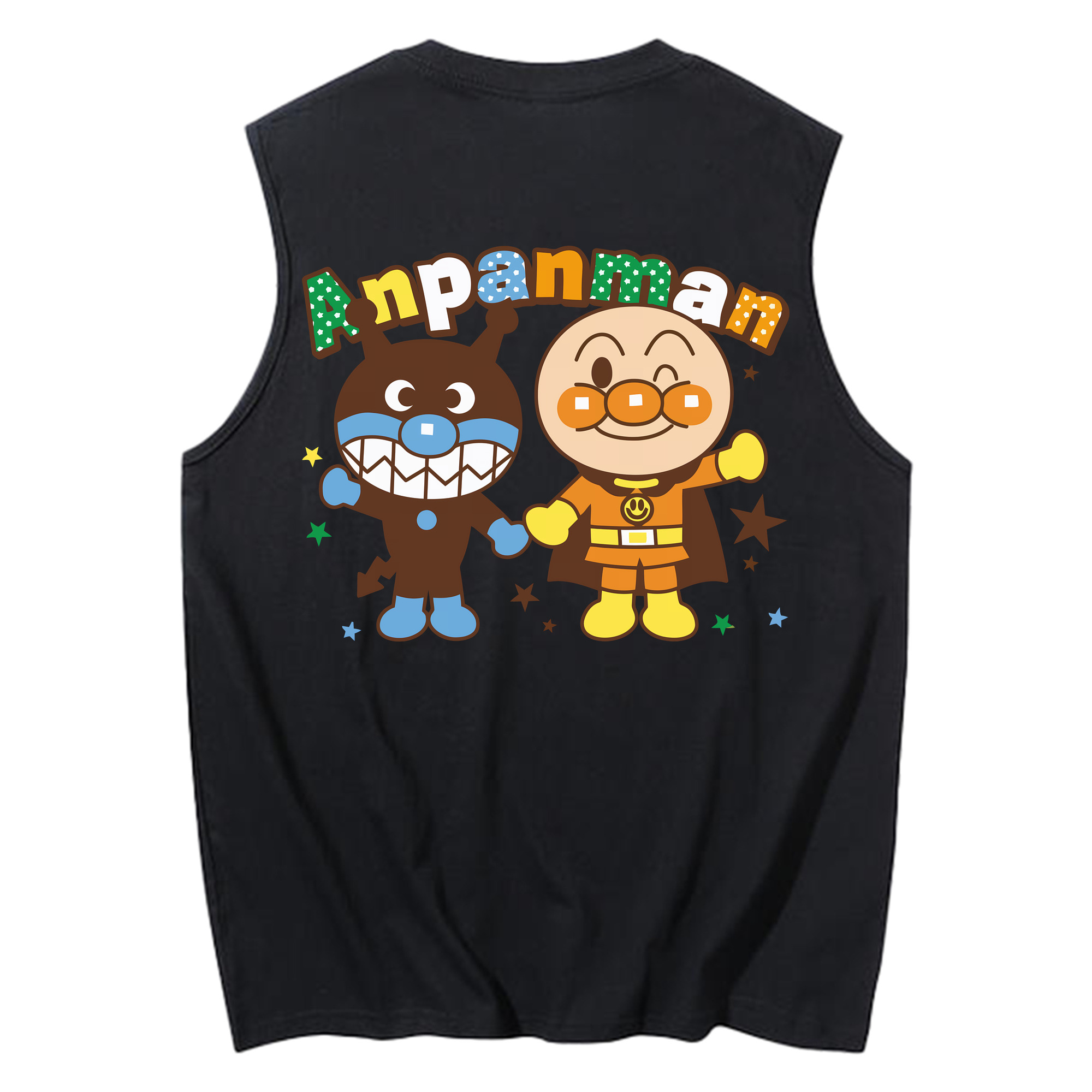（画像用） アンパンマン Anpanman コットン100％タンクトップ（背面プリント）