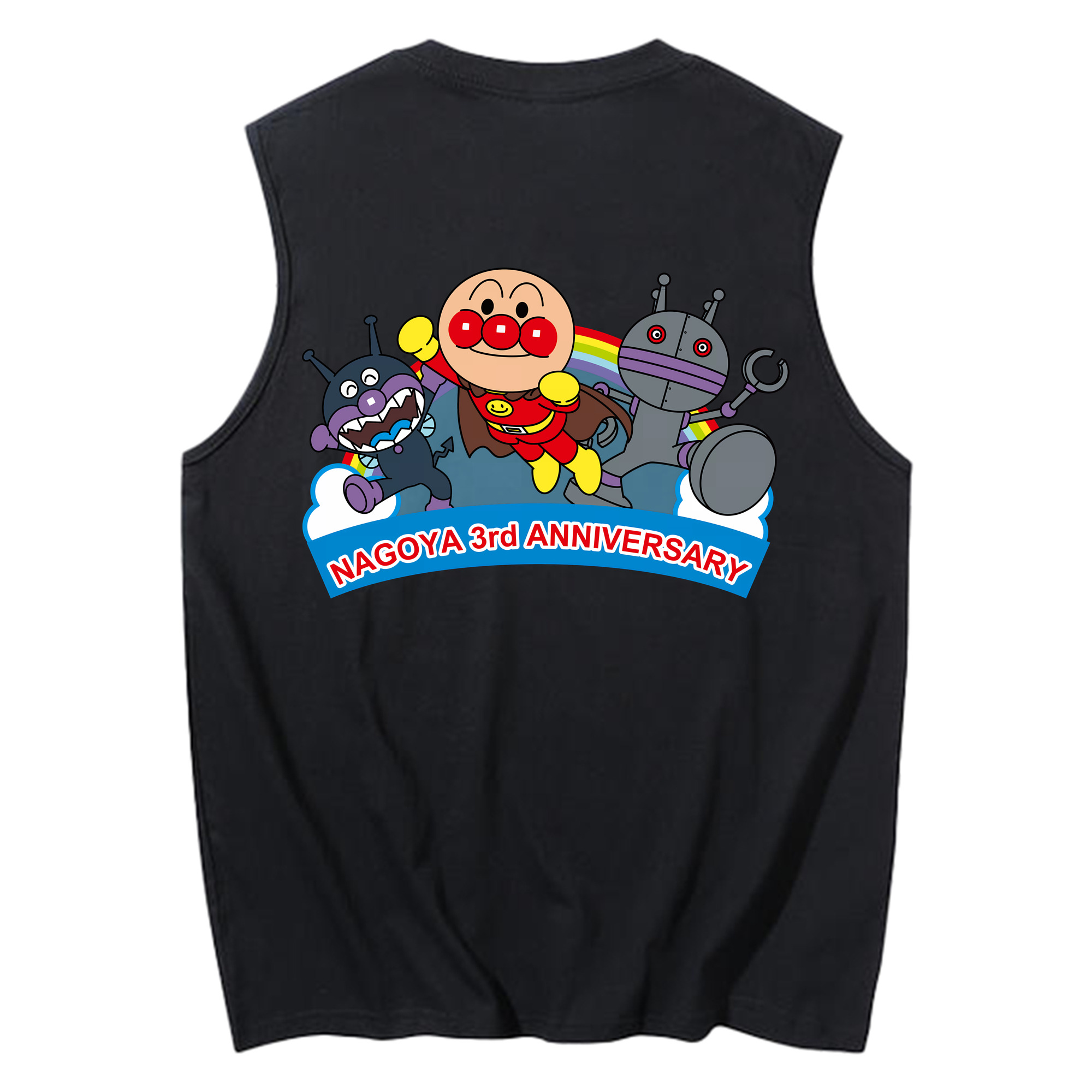 （画像用） アンパンマン Anpanman コットン100％タンクトップ（背面プリント）