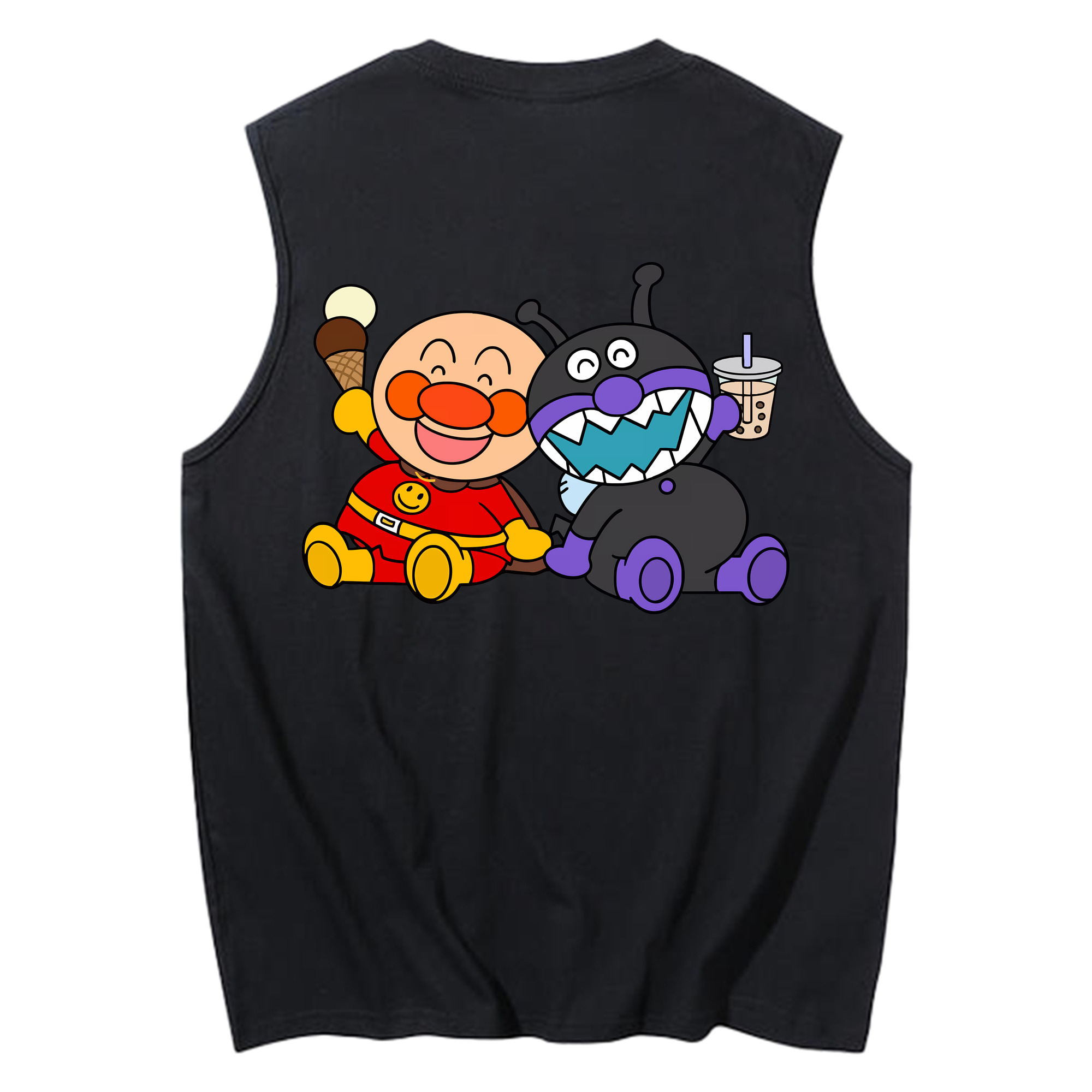 （画像用） アンパンマン Anpanman コットン100％タンクトップ（背面プリント）