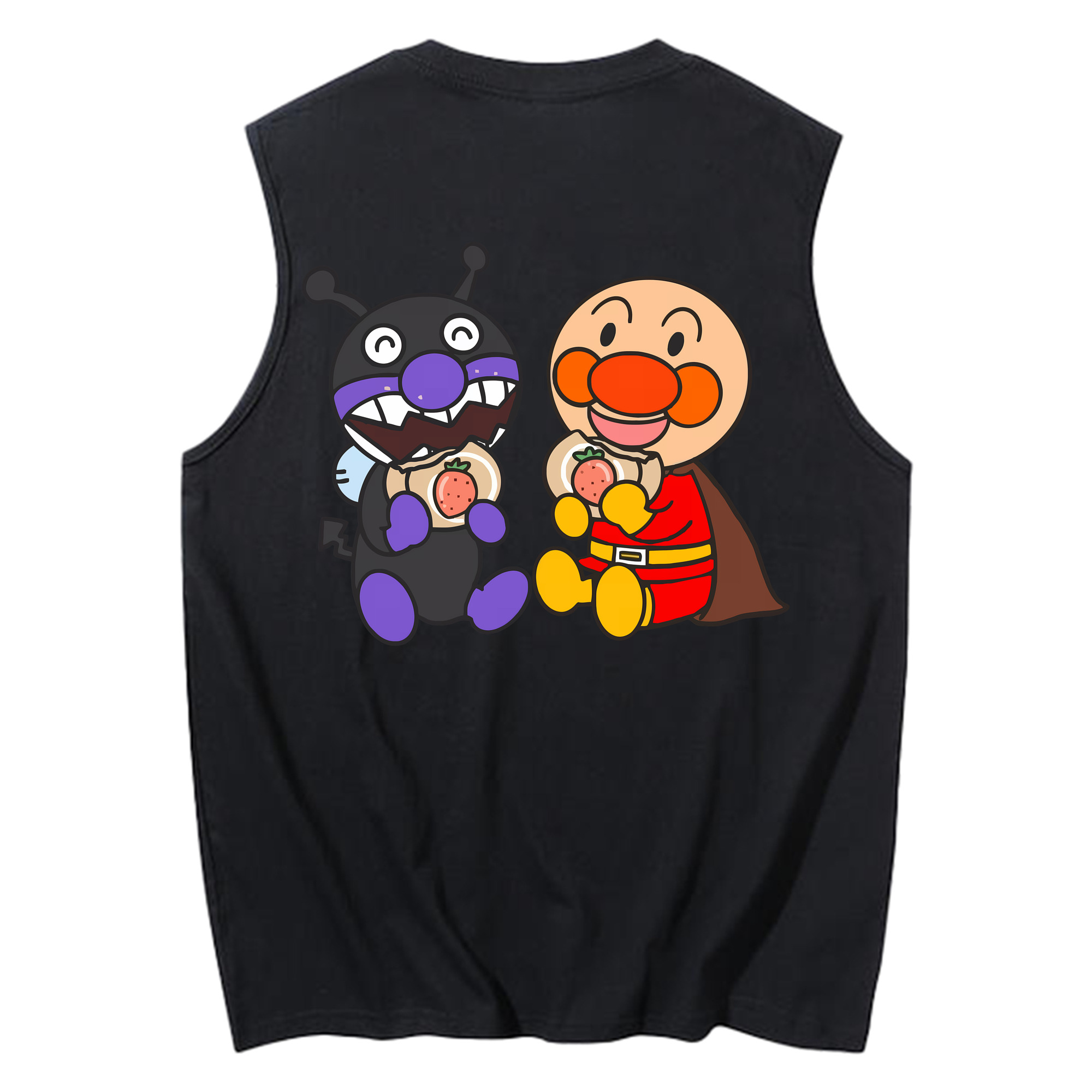 （画像用） アンパンマン Anpanman コットン100％タンクトップ（背面プリント）